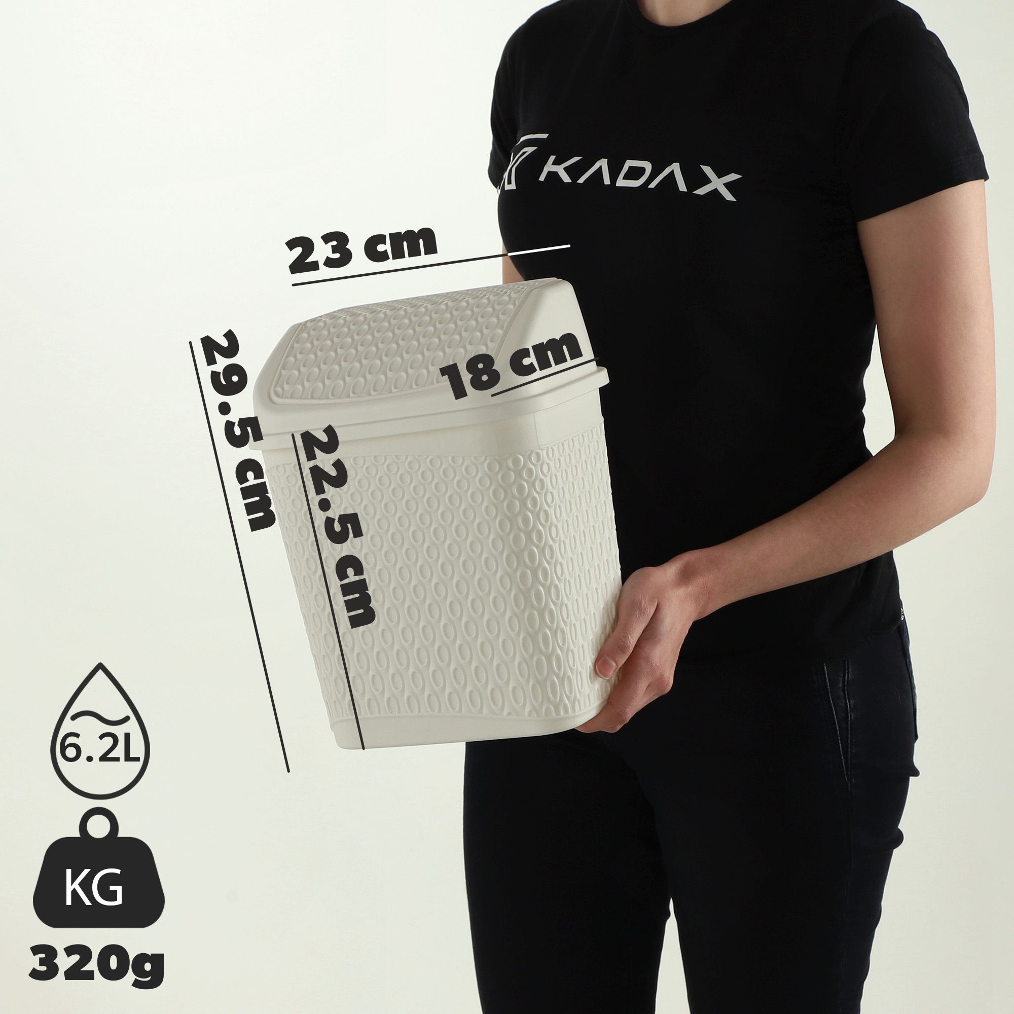 Kosz uchylny Orbey 6.2L biały