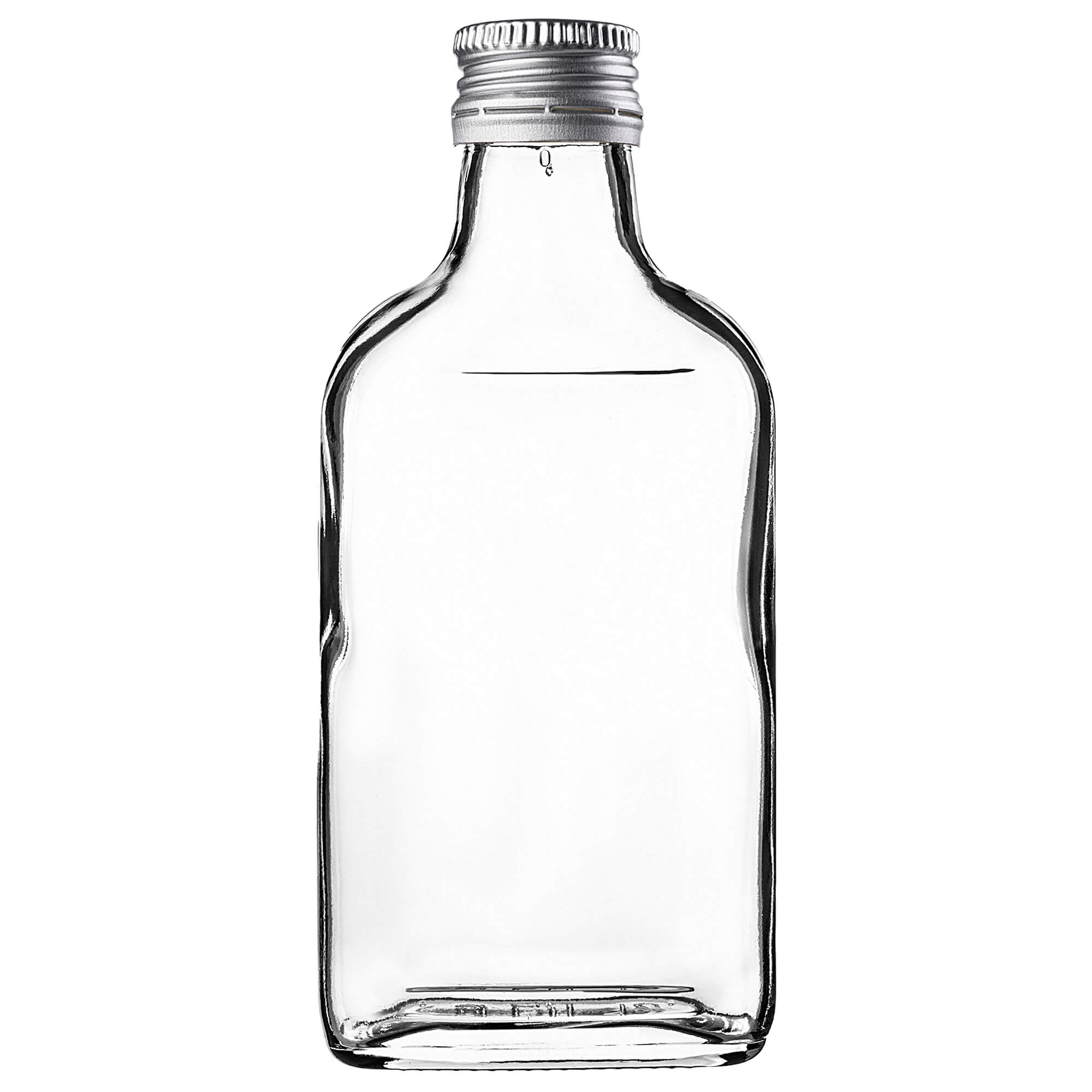Butelka piersiówka Viane 200ml z srebrną zakrętką 50 szt.