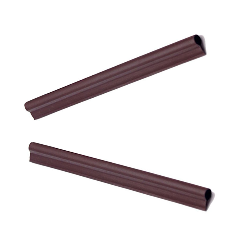 Klipsy do taśmy ogrodzeniowej ciemno brązowe 1 x 17 cm, 2 szt.