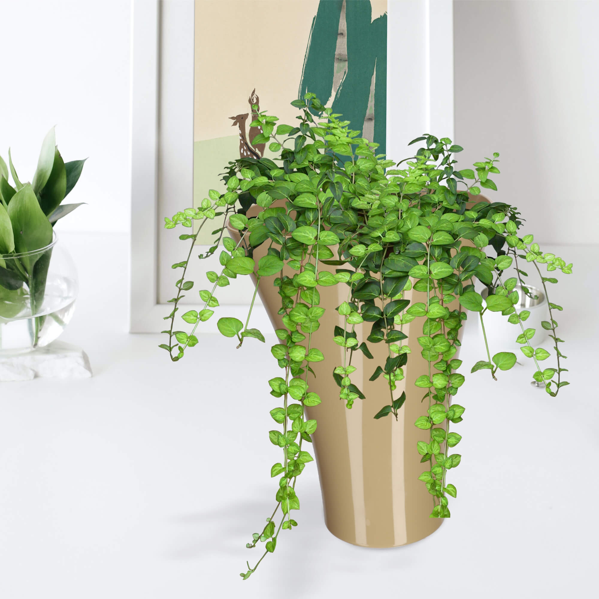 Doniczka na kwiaty Meria 17 cm, beżowa