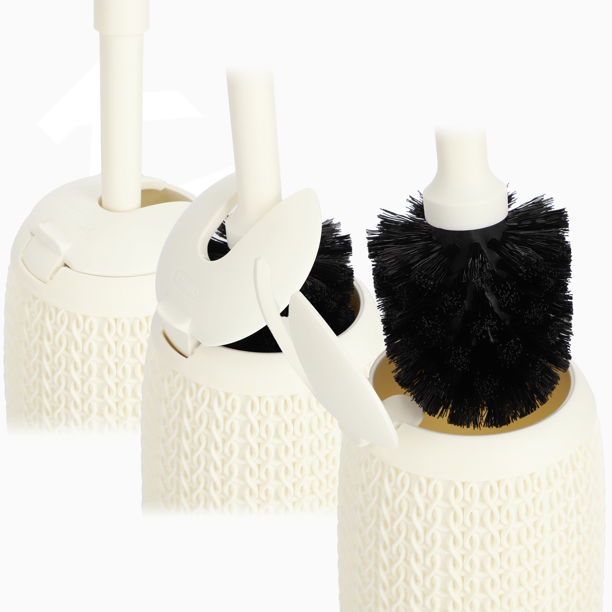 Szczotka do WC Curver Knit z pojemnikiem