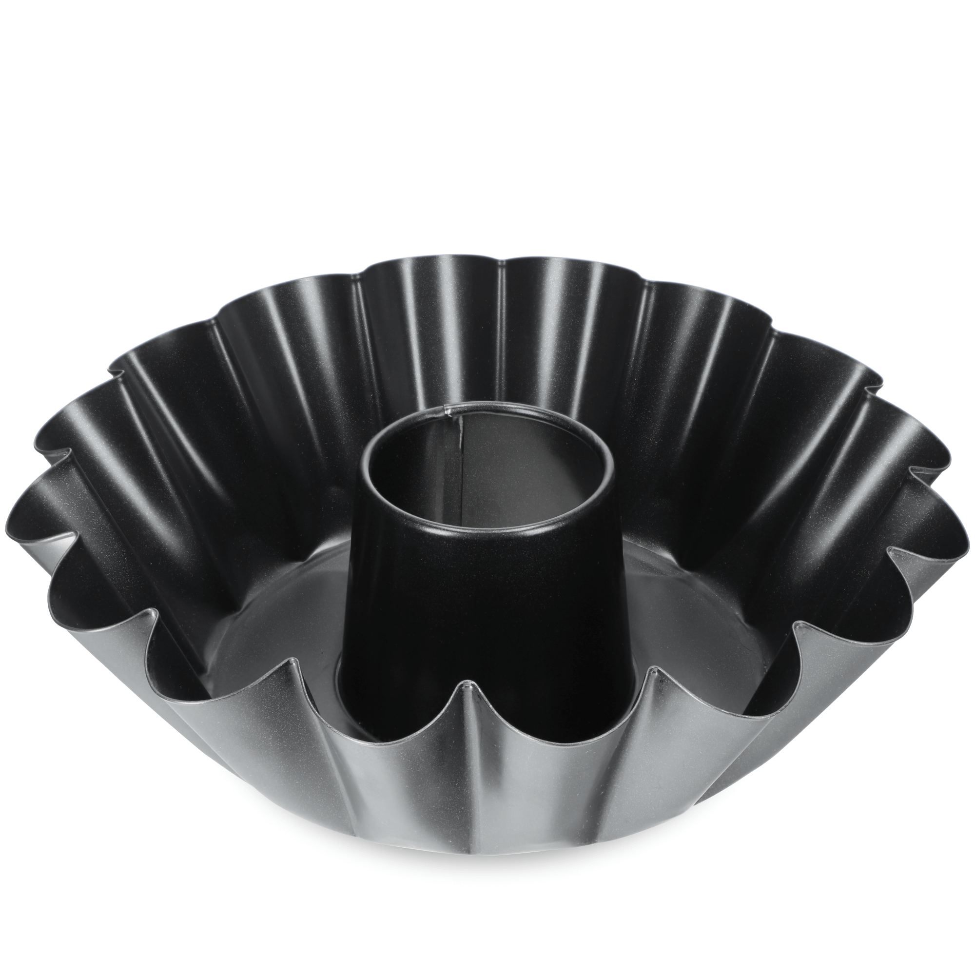 Forma karbowana z tuleja do pieczenia 25 cm, czarna