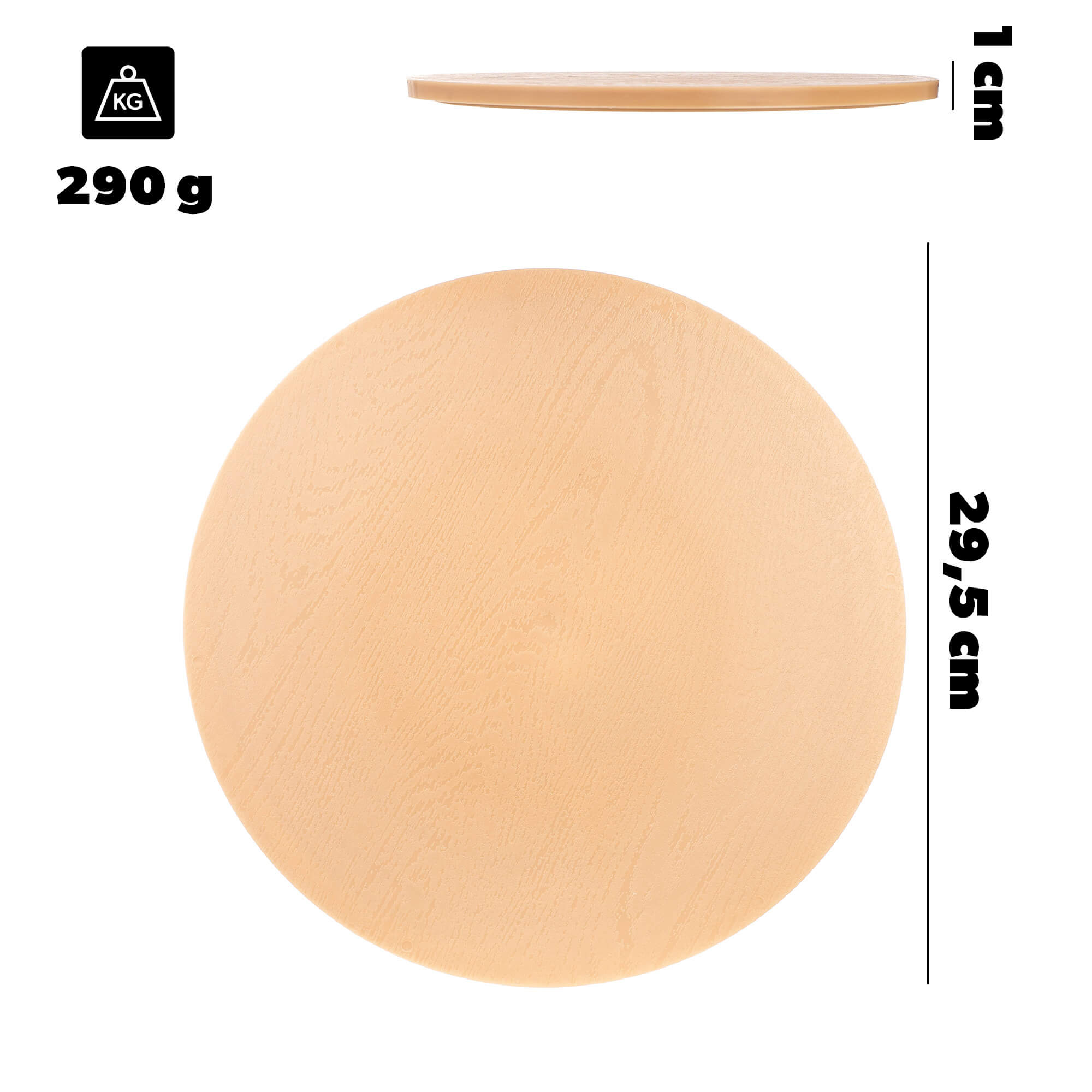Blat do kwietnika Aytre 30 cm naturalne drewno