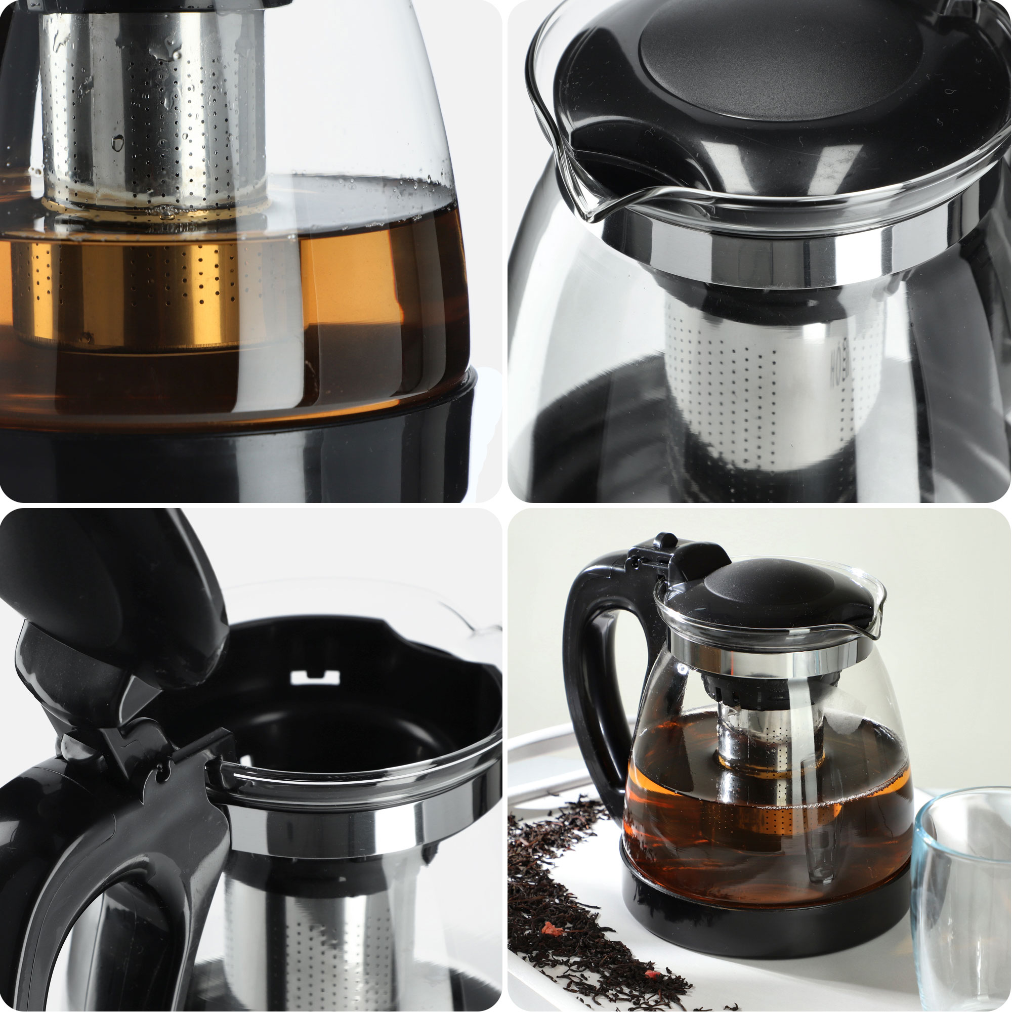 Dzbanek szklany z zaparzaczem Invrea 2.2L