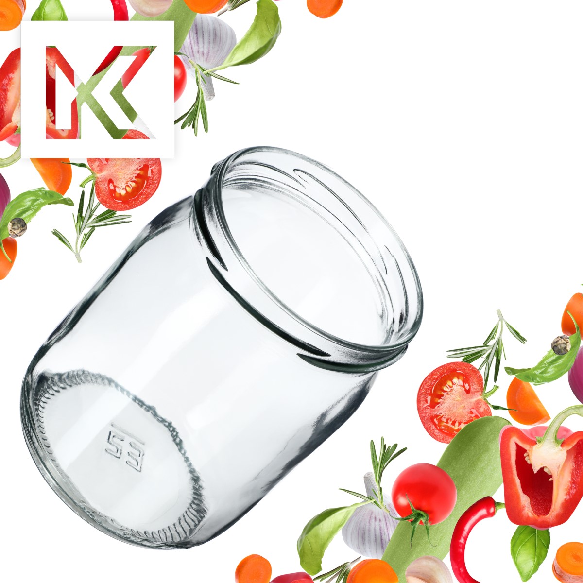 Szklane słoiki Senna 540ml 24szt 82mm bez wieczka