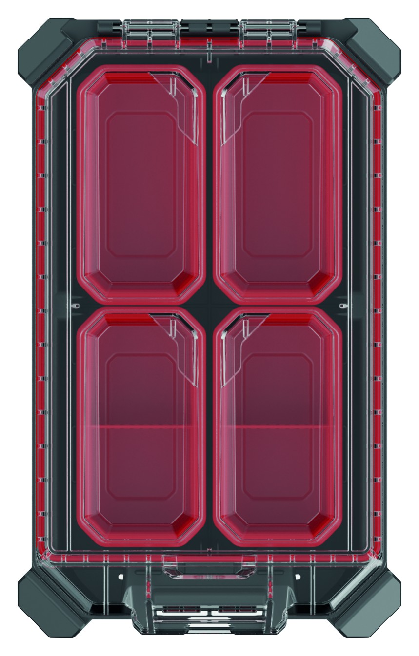 KISTENBERG Organizer narzędziowy MSX 25 niski B - KMX40258B - czarny