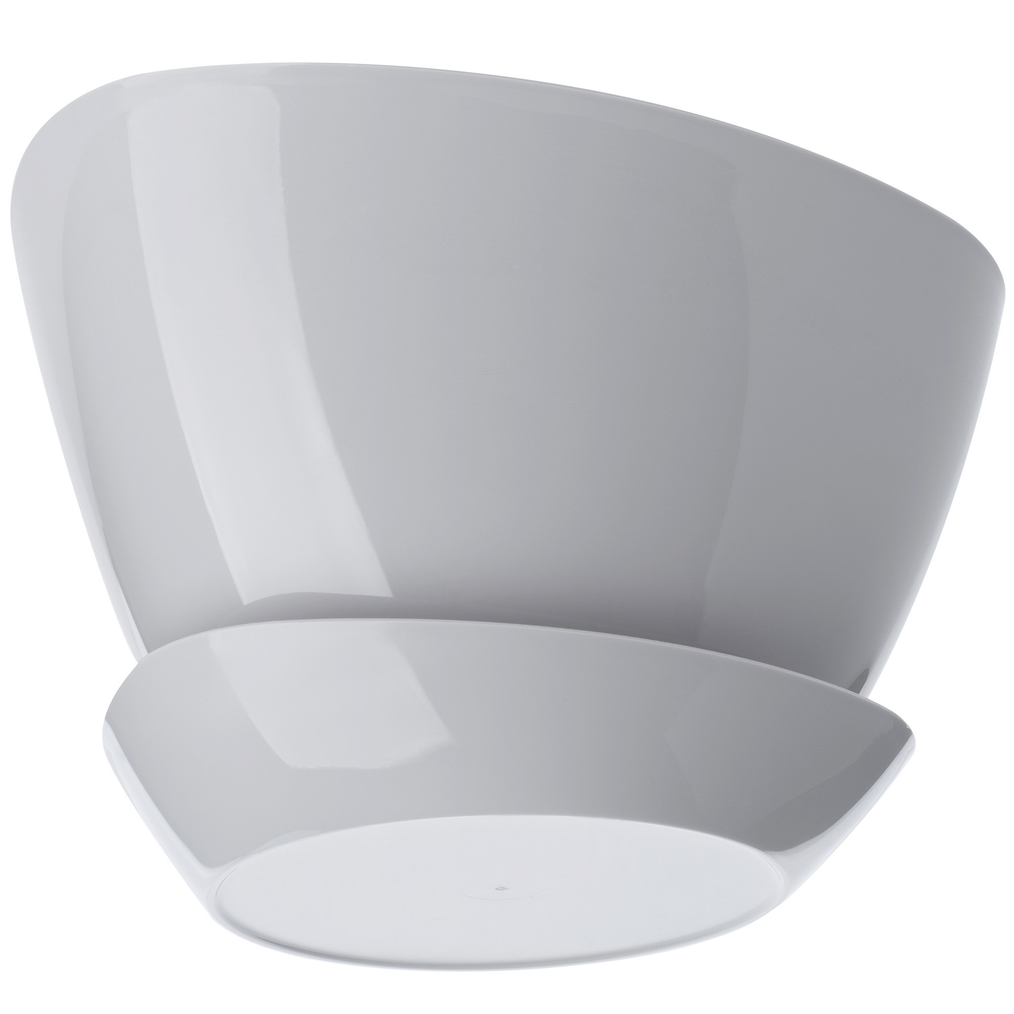 Doniczka trójkątna z podstawką 18 x 12 cm, szara