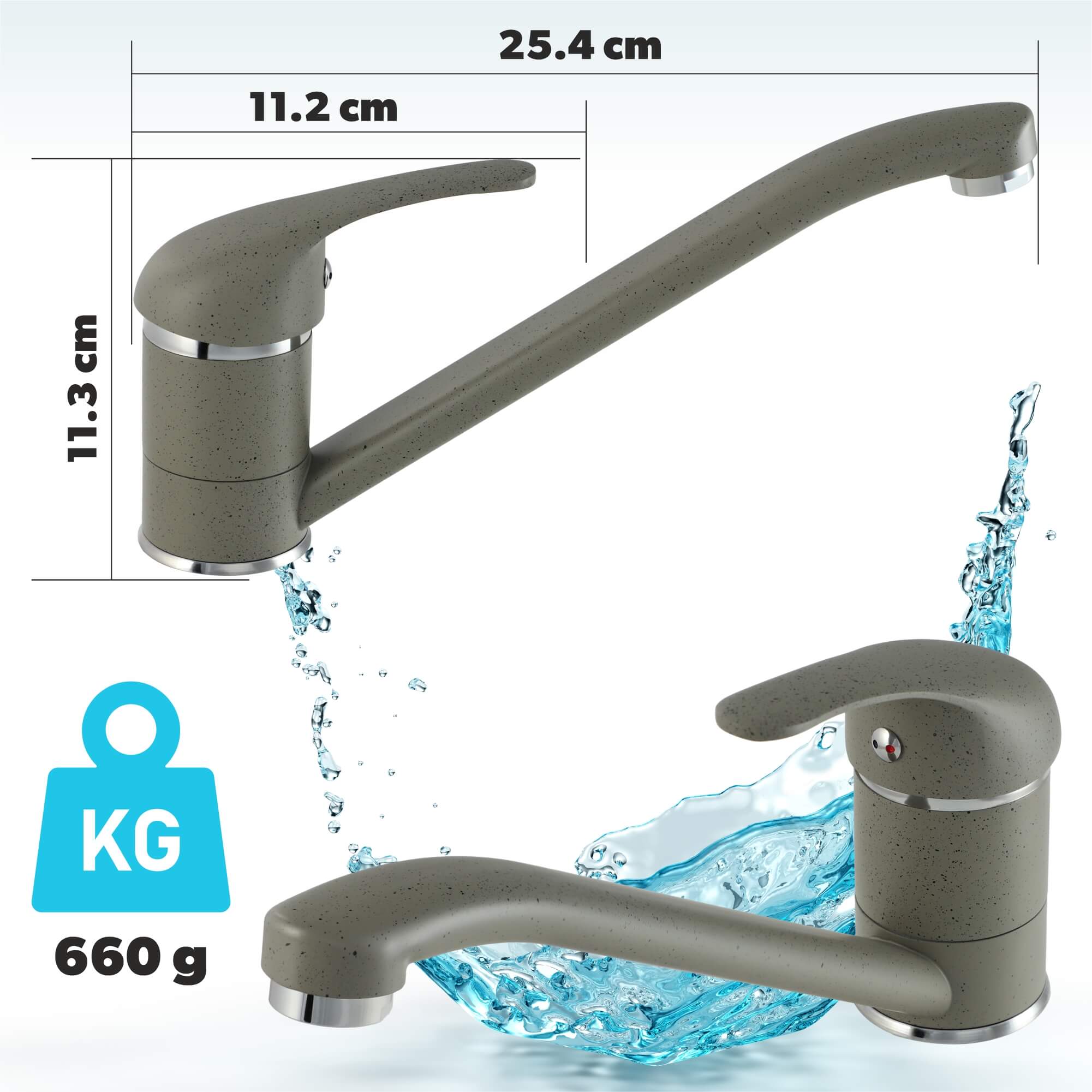 Bateria kuchenna Gospo Rox stojąca, szara