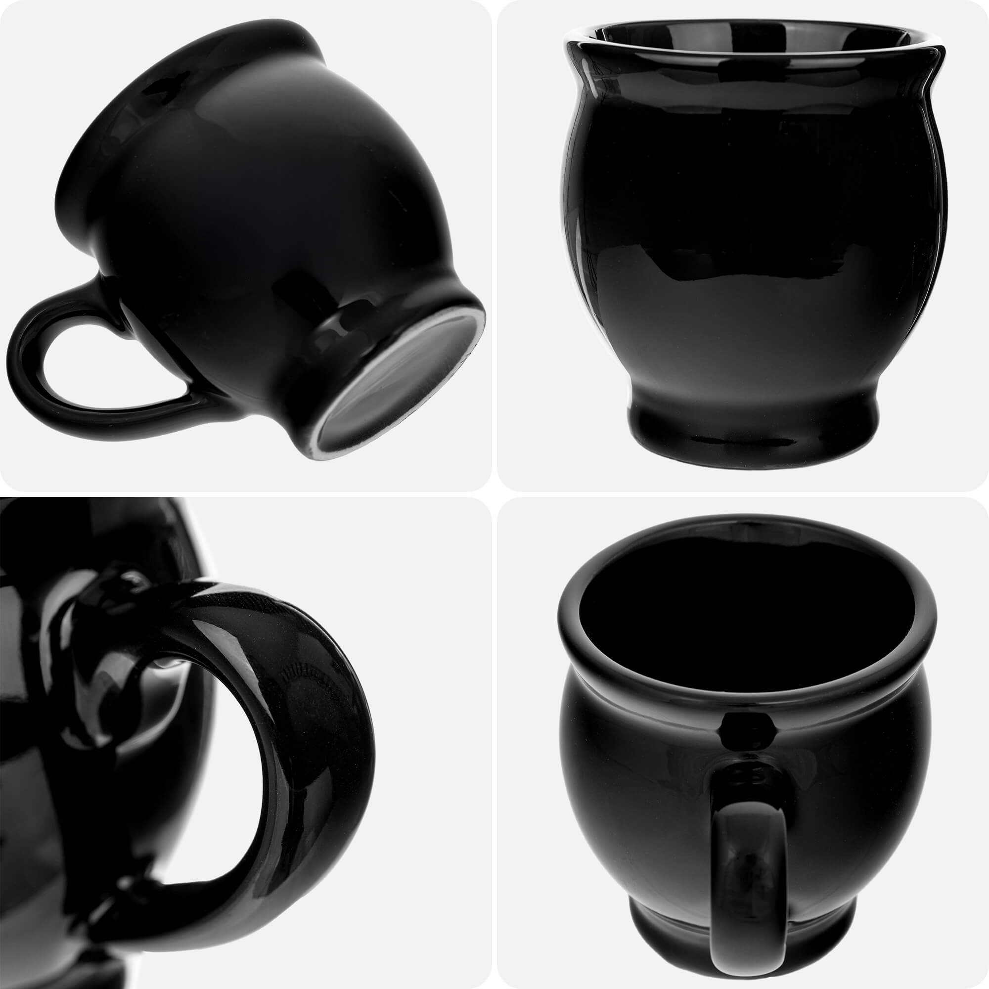 Kubek kamionkowy na grzane wino Lisle 250 ml czarny