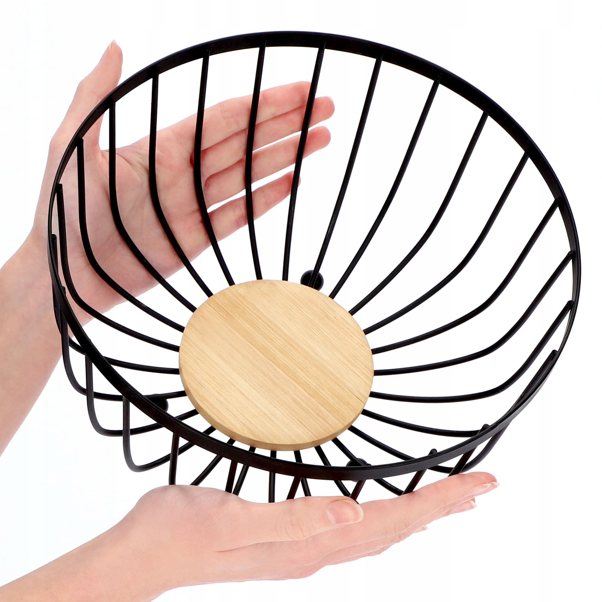 Koszyk metalowy 25 x 13 cm, czarny