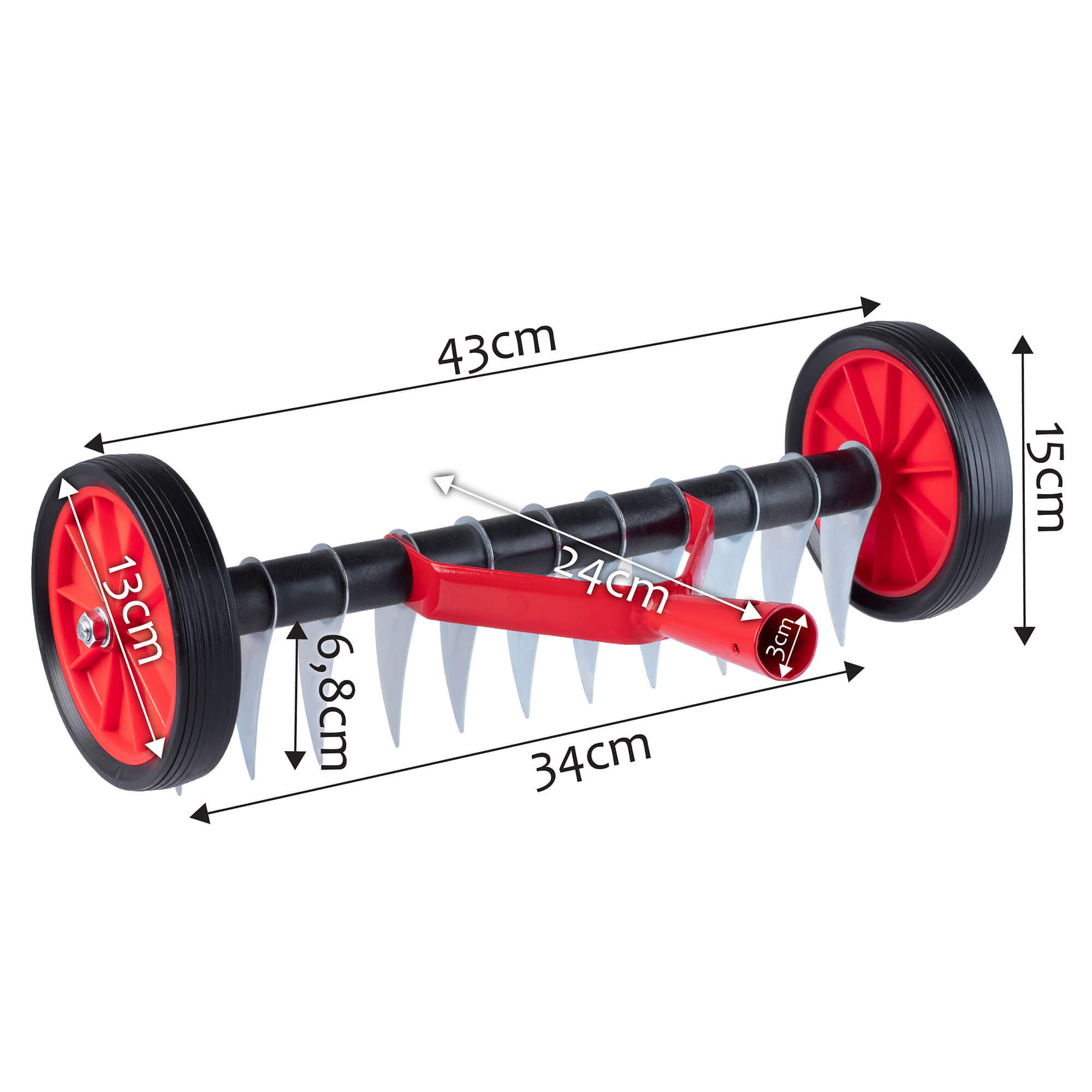 Aerator ręczny jednostronny na kółkach Cannai 43 x 13 cm