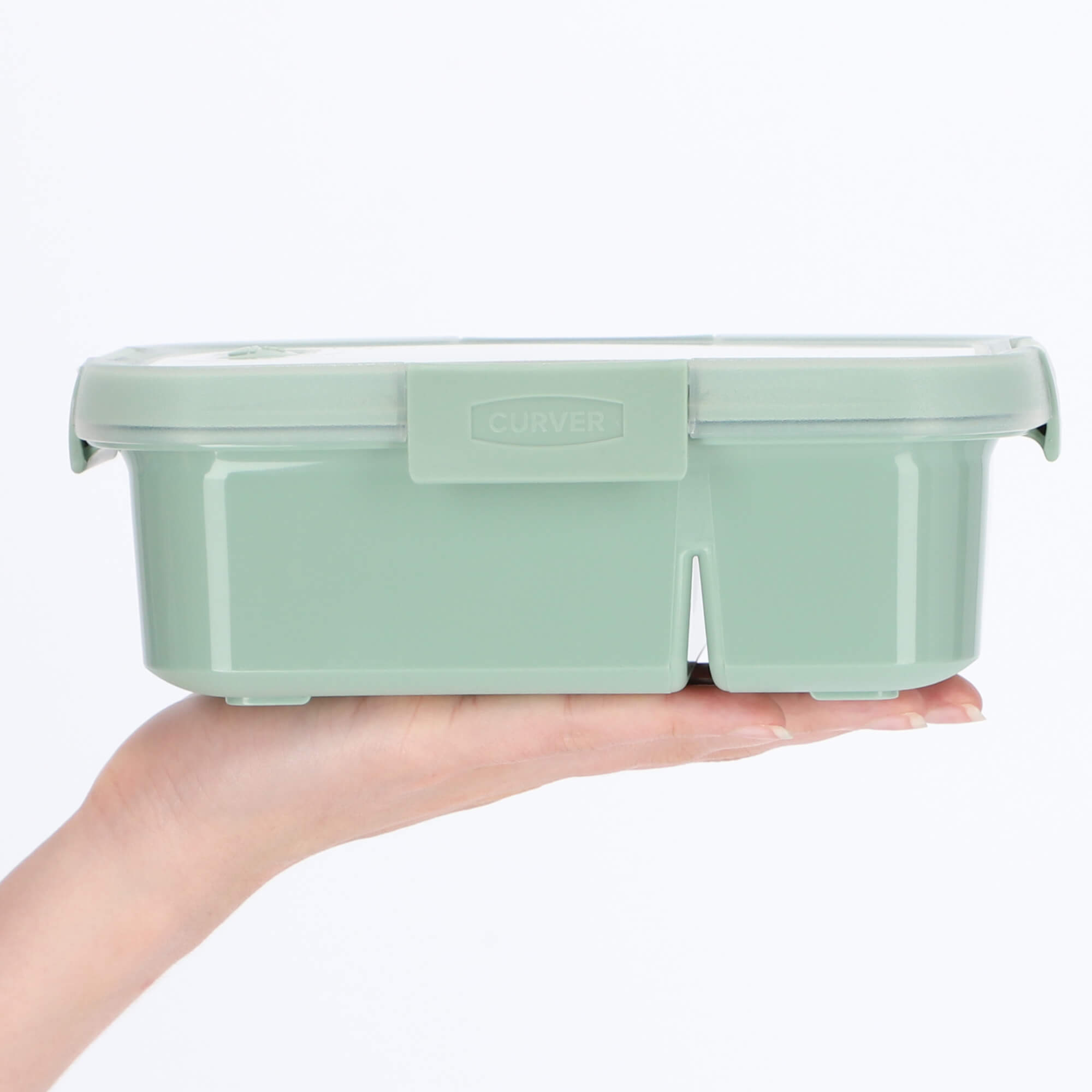 Pojemnik śniadaniowy TO GO DUAL Curver 0.6L + 0.3L, zielony