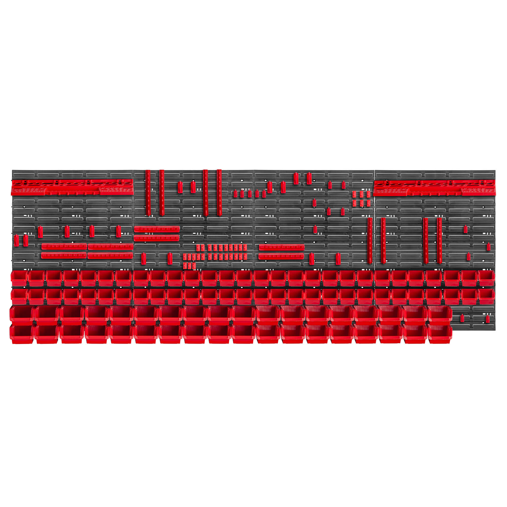 Tablica warsztatowa Lokke 174 elementy 232 x 78 cm, czerwona