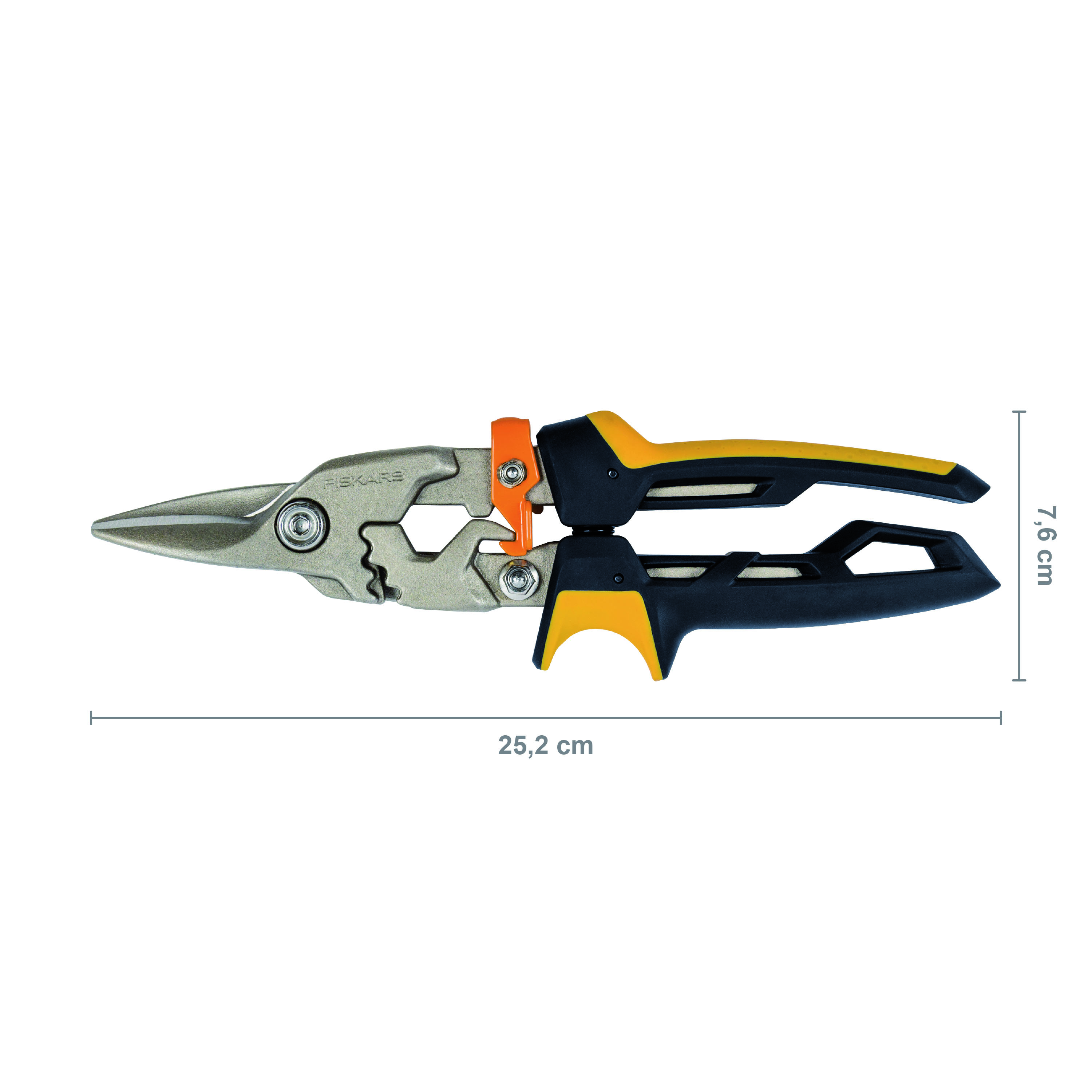 Fiskars 1027207 PowerGear Nożyce do cięcia blachy, cięcie proste