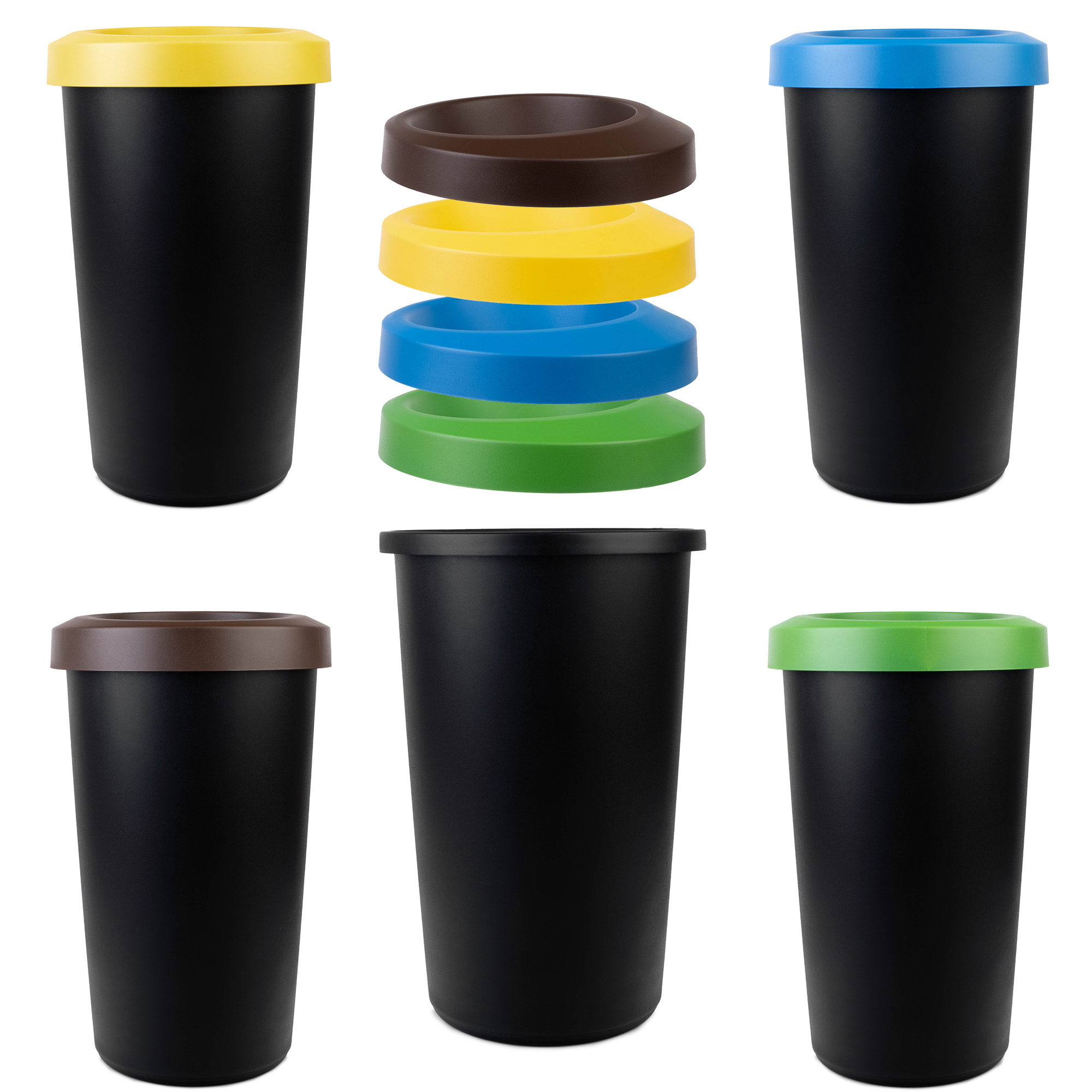 Kosz na śmieci Givry 4 x 45 L czarny