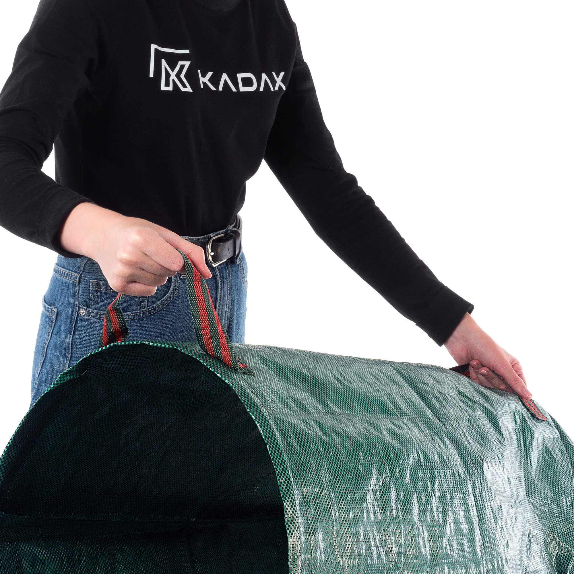 Składany kosz ogrodowy Montbard 120L zielony