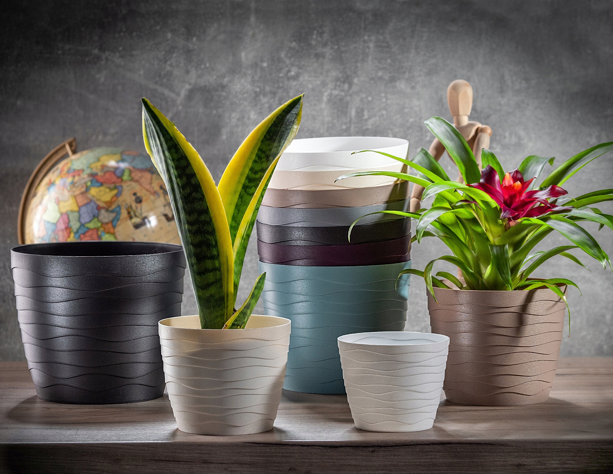 Doniczka okrągła Ufra 15 cm, biała