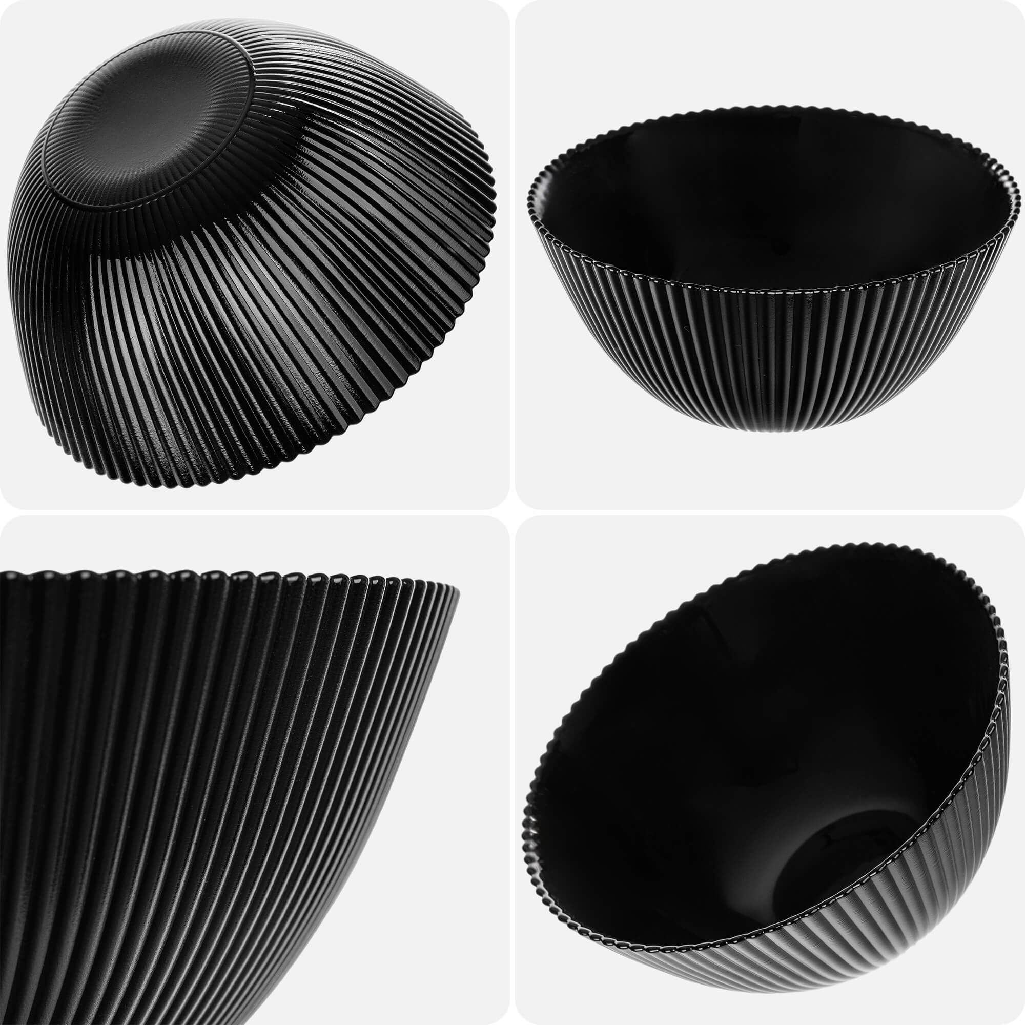 Salaterka szklana Regno 15.2 cm czarna 1 szt.