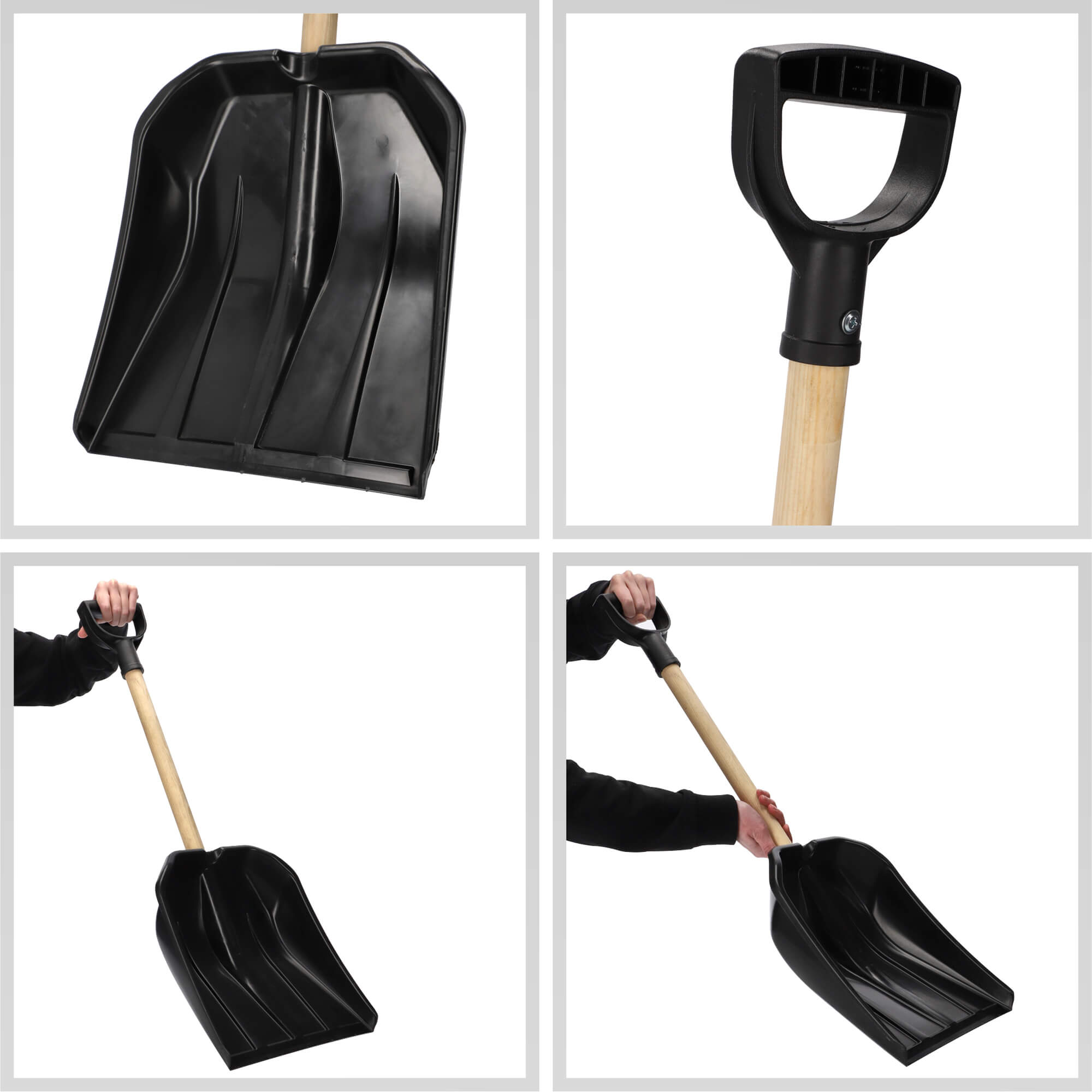 Saperka do śniegu Marlioz 81 cm, czarna