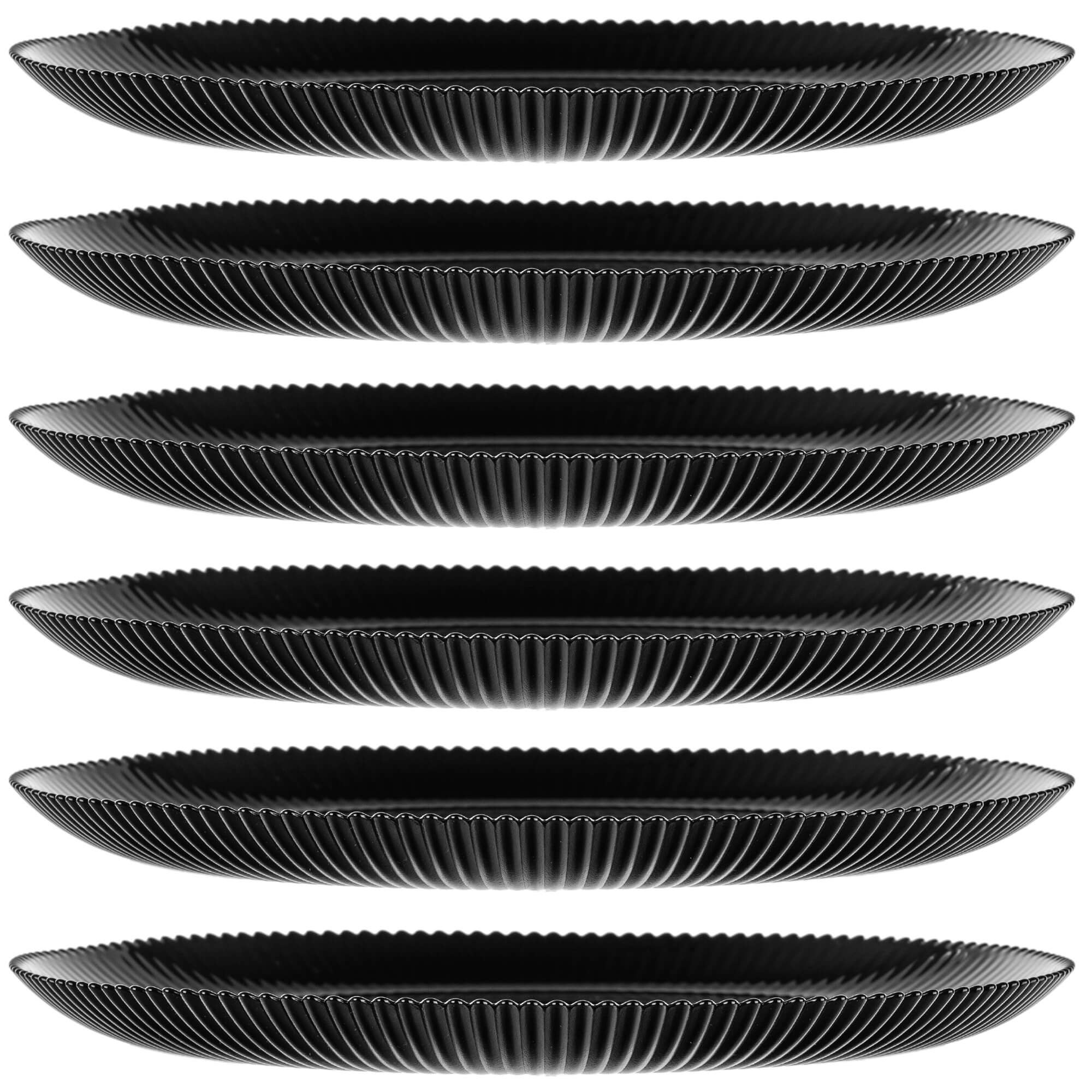 Talerz płytki Regno 26.5 cm czarny 6 szt.