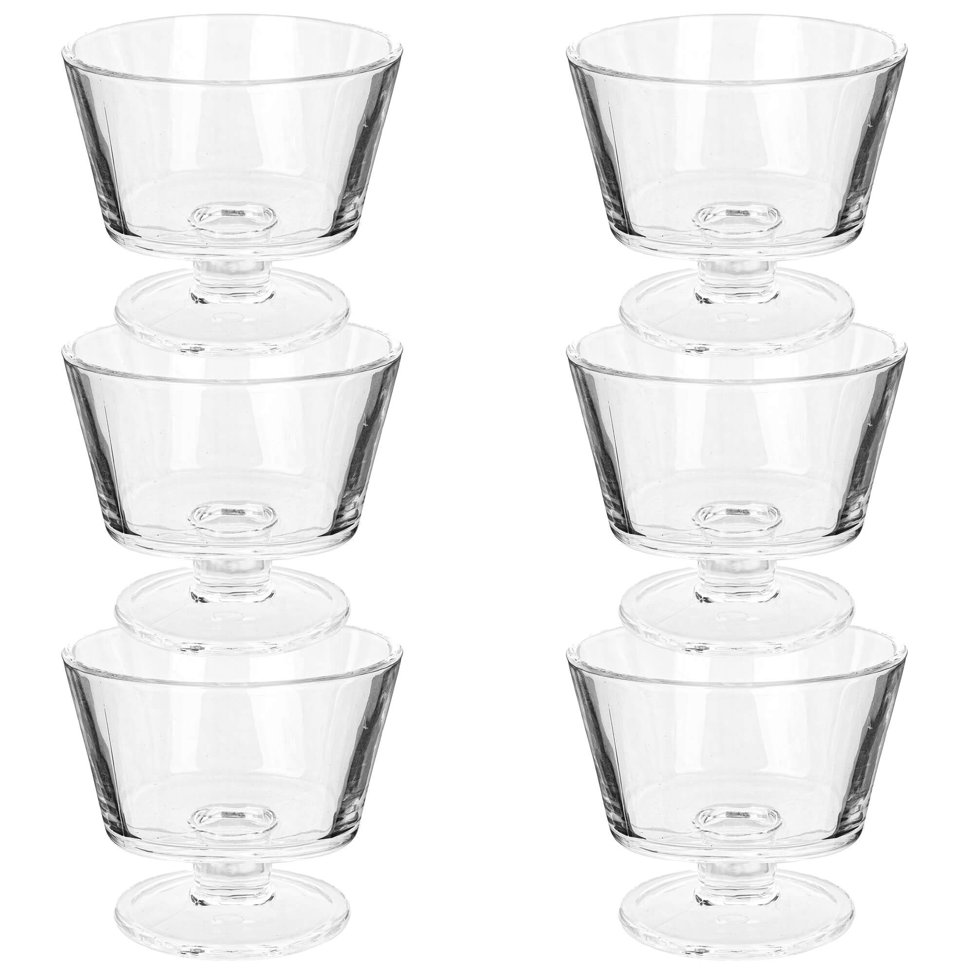 Pucharek do lodów Torza 290ml na nóżce wzór gładki 6 szt.