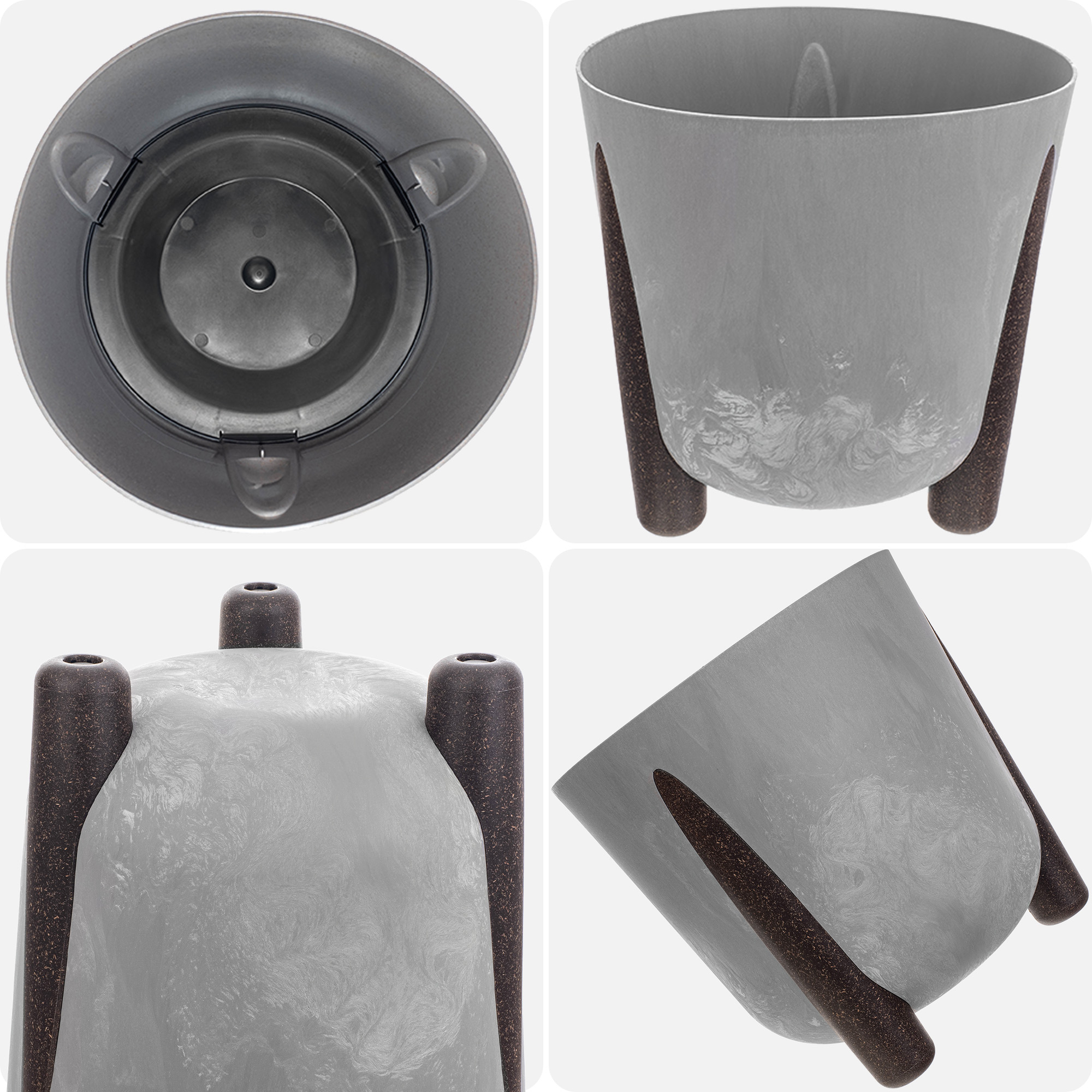 Doniczka osłonka Nauze 21cm szary beton