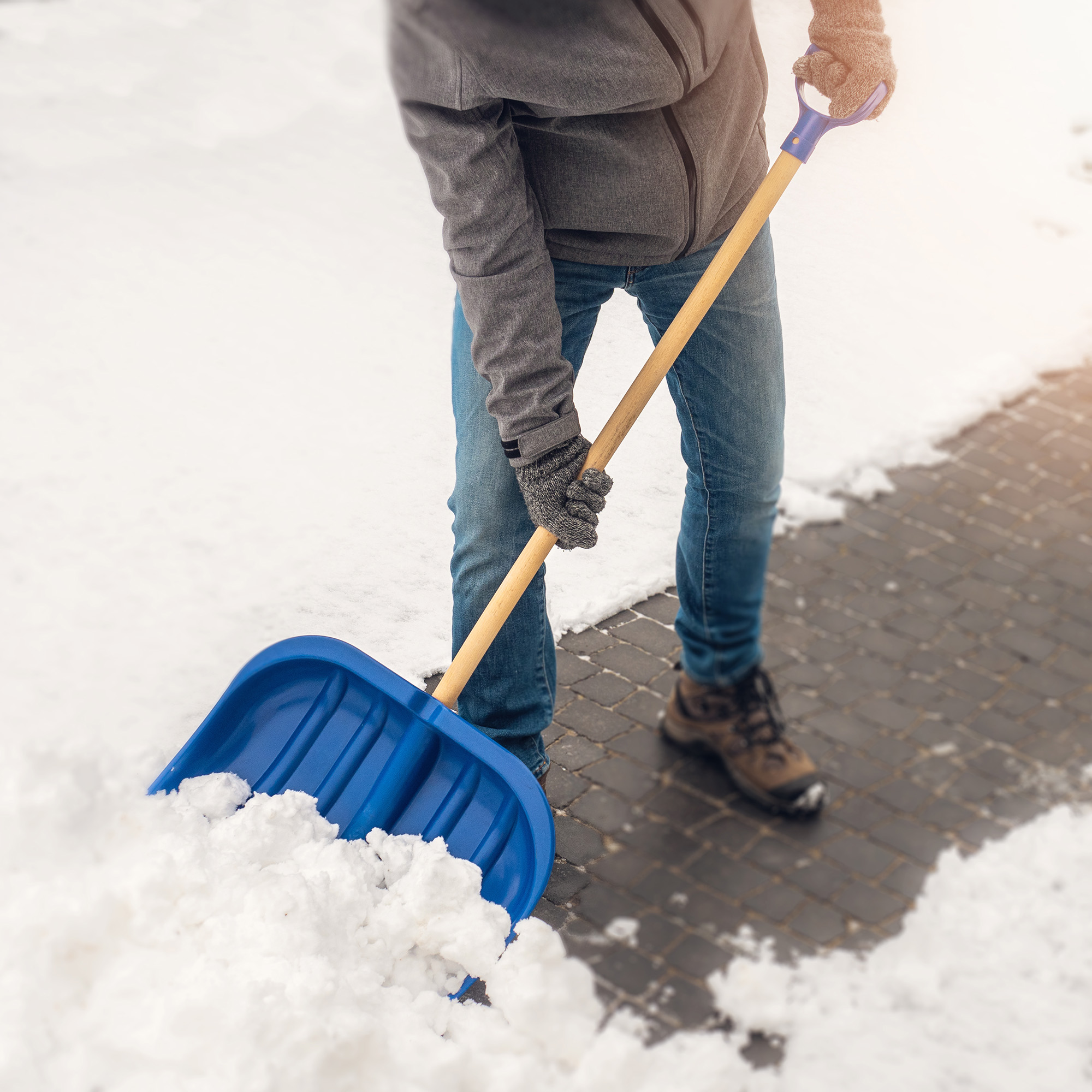 Zestaw do odśnieżania śniegu niebieski + szufla czerwona