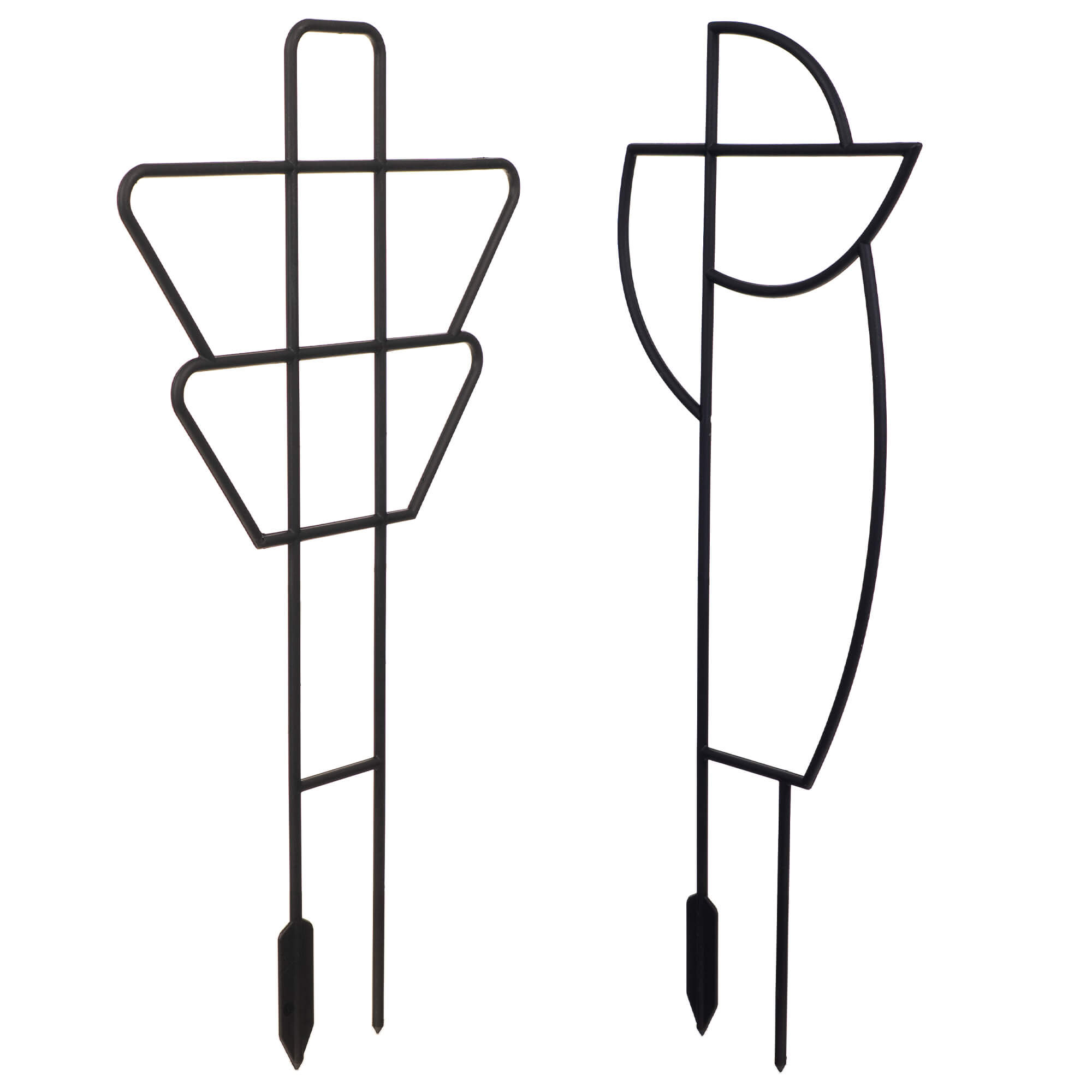 Podpórki do roślin Cerreto geometryczne 43 cm czarne
