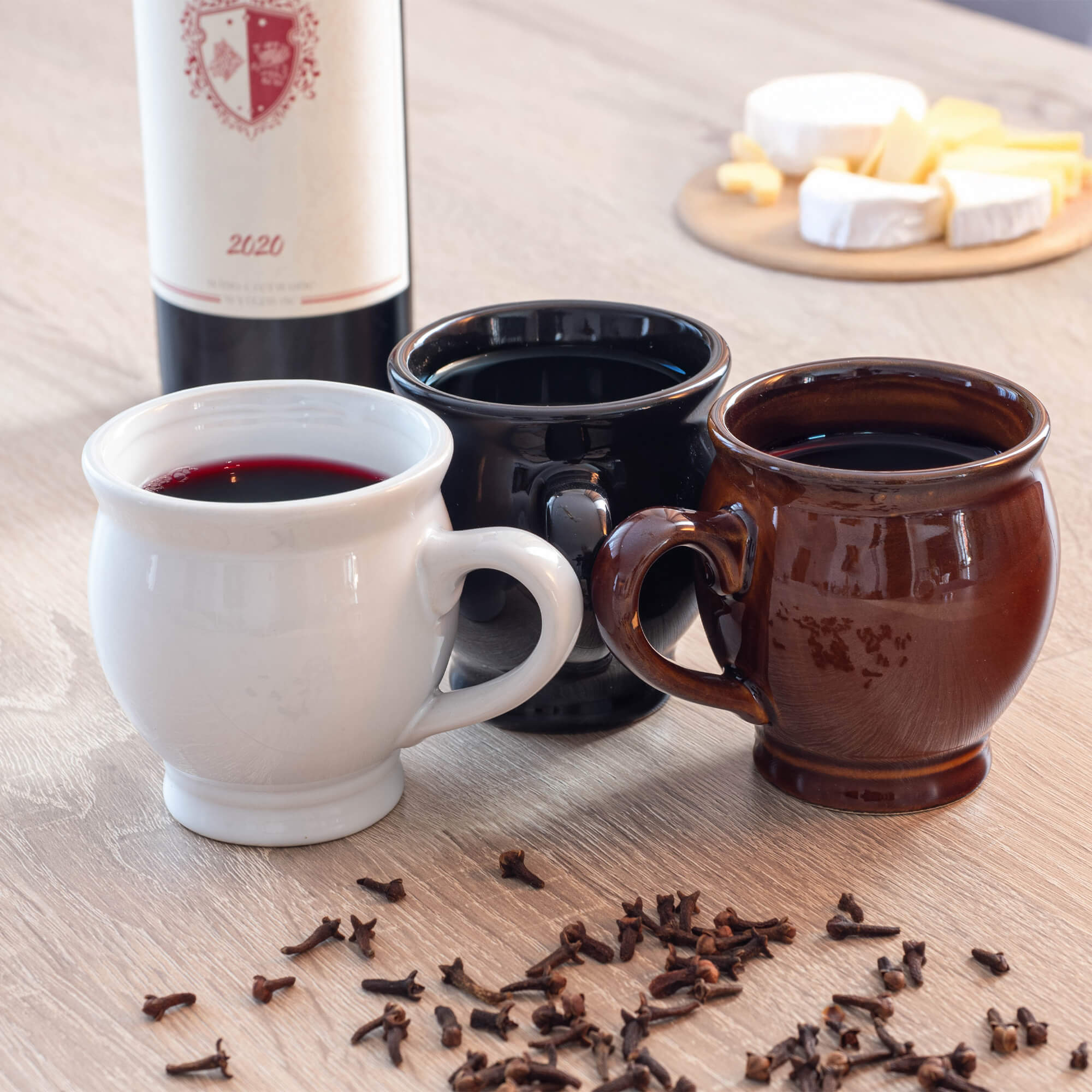 Kubek kamionkowy na grzane wino Lisle 250 ml biały