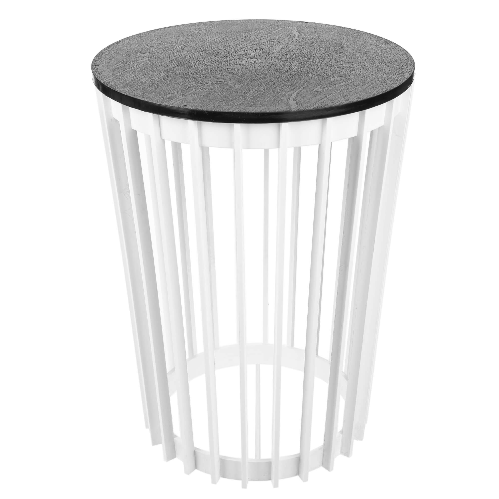 Kwietnik dwustronny Aytre 40 cm biały + blat czarny