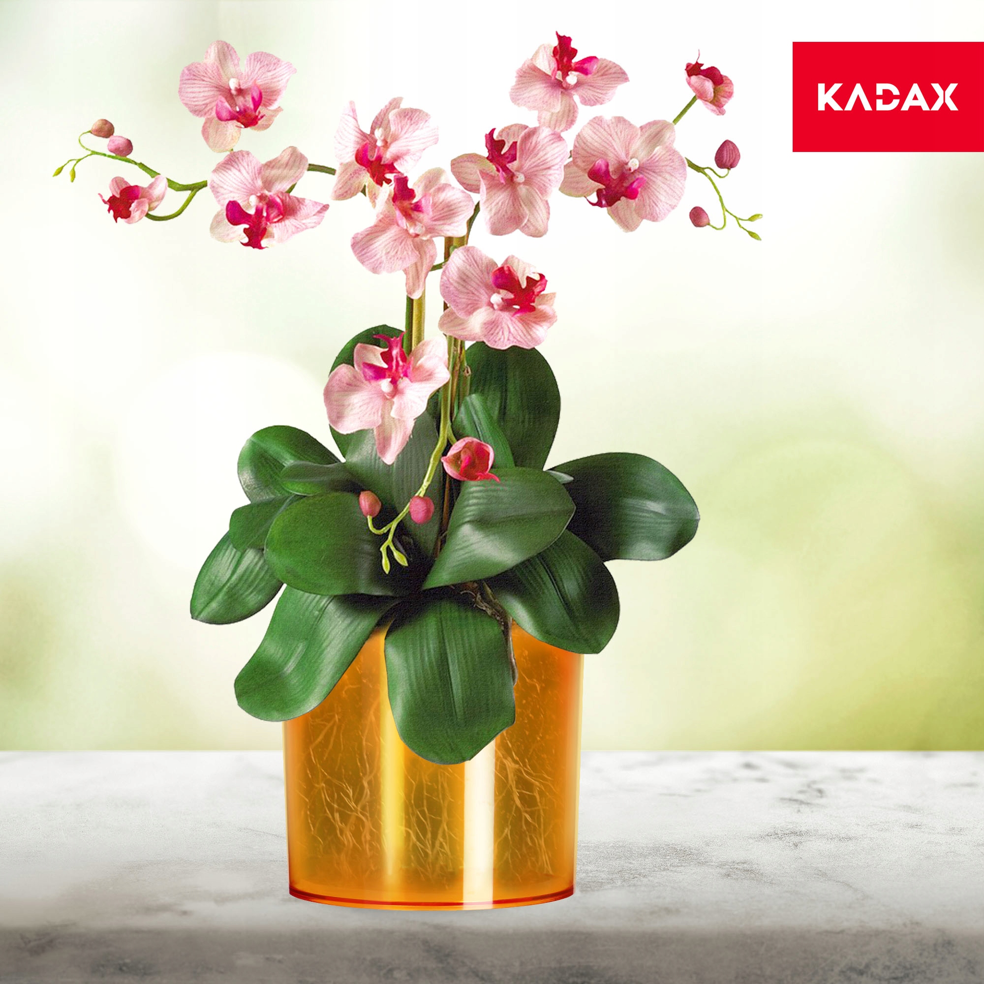 Doniczka na kwiaty okrągła Figari 14 cm, pomarańczowa