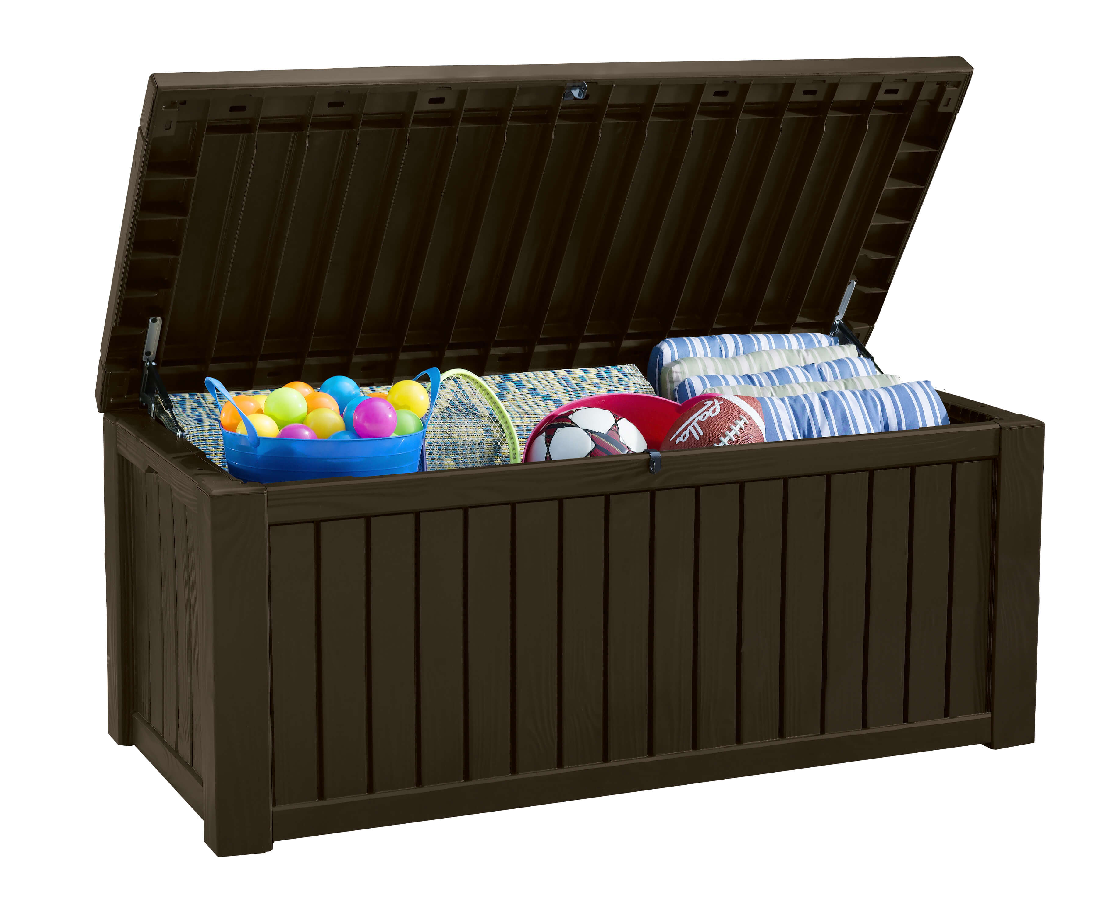 Skrzynia ogrodowa Keter Rockwood Storage Box 570L, brąz
