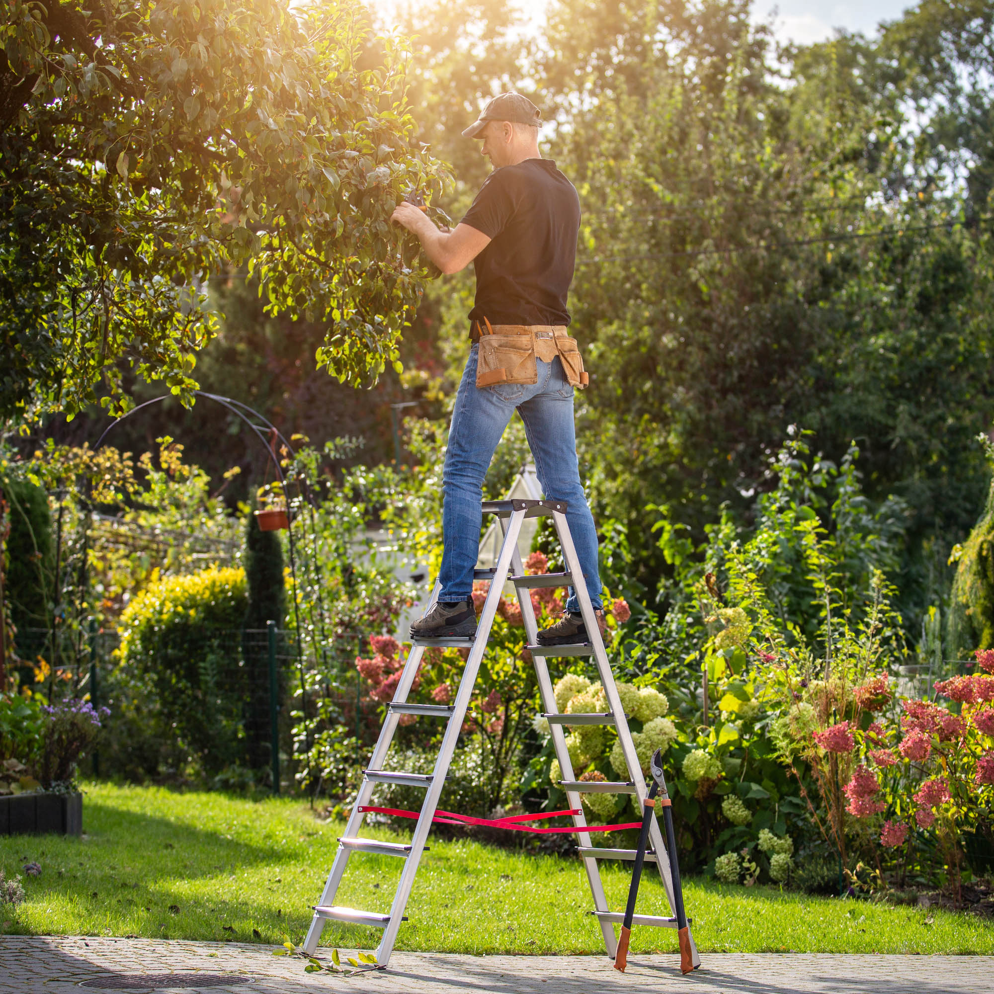 Drabina aluminiowa dwustronna Telti 7 stopni
