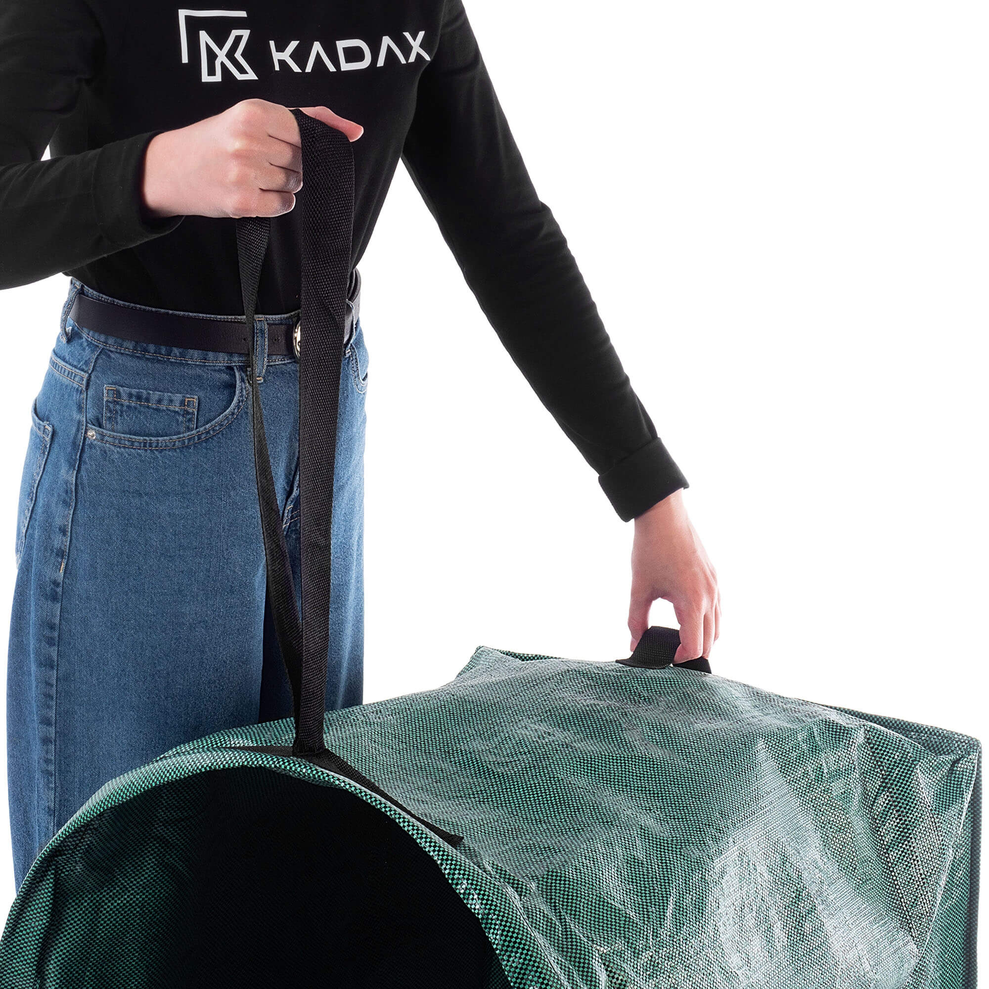 Składany kosz ogrodowy Montbard 200L zielony