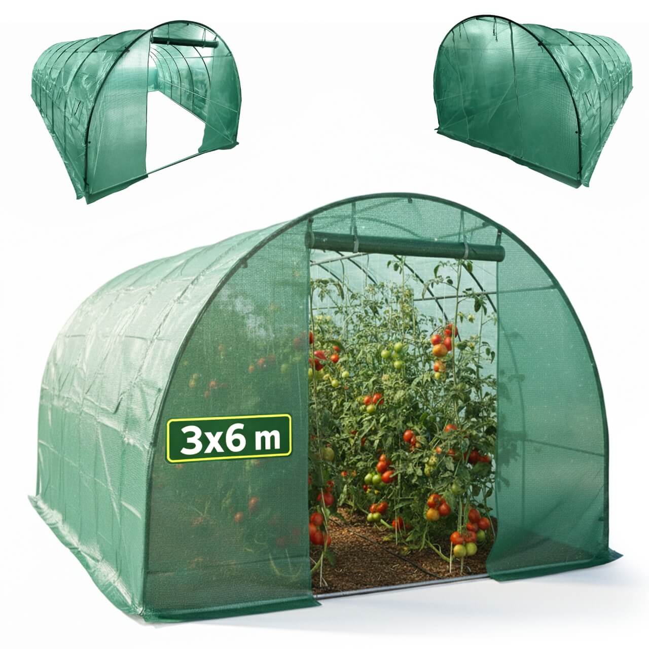 Tunel ogrodowy Fleix szklarnia 3x6m zielona 18m2