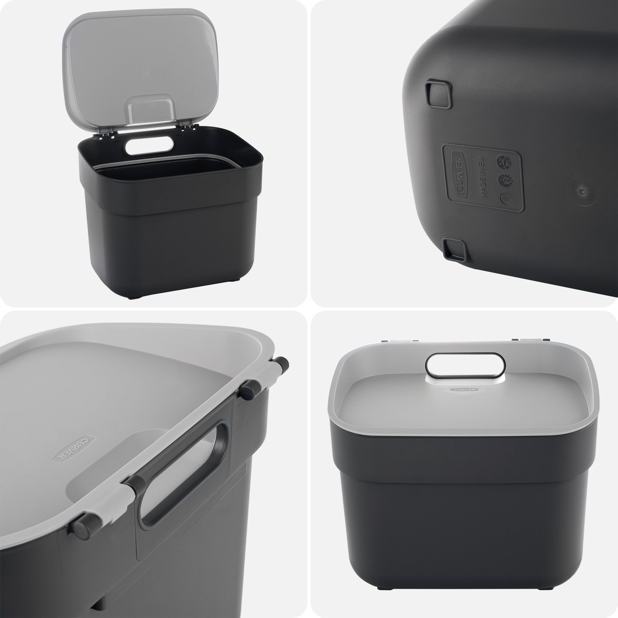 Kosz do segregacji śmieci Curver Ready to Collect 5L szary