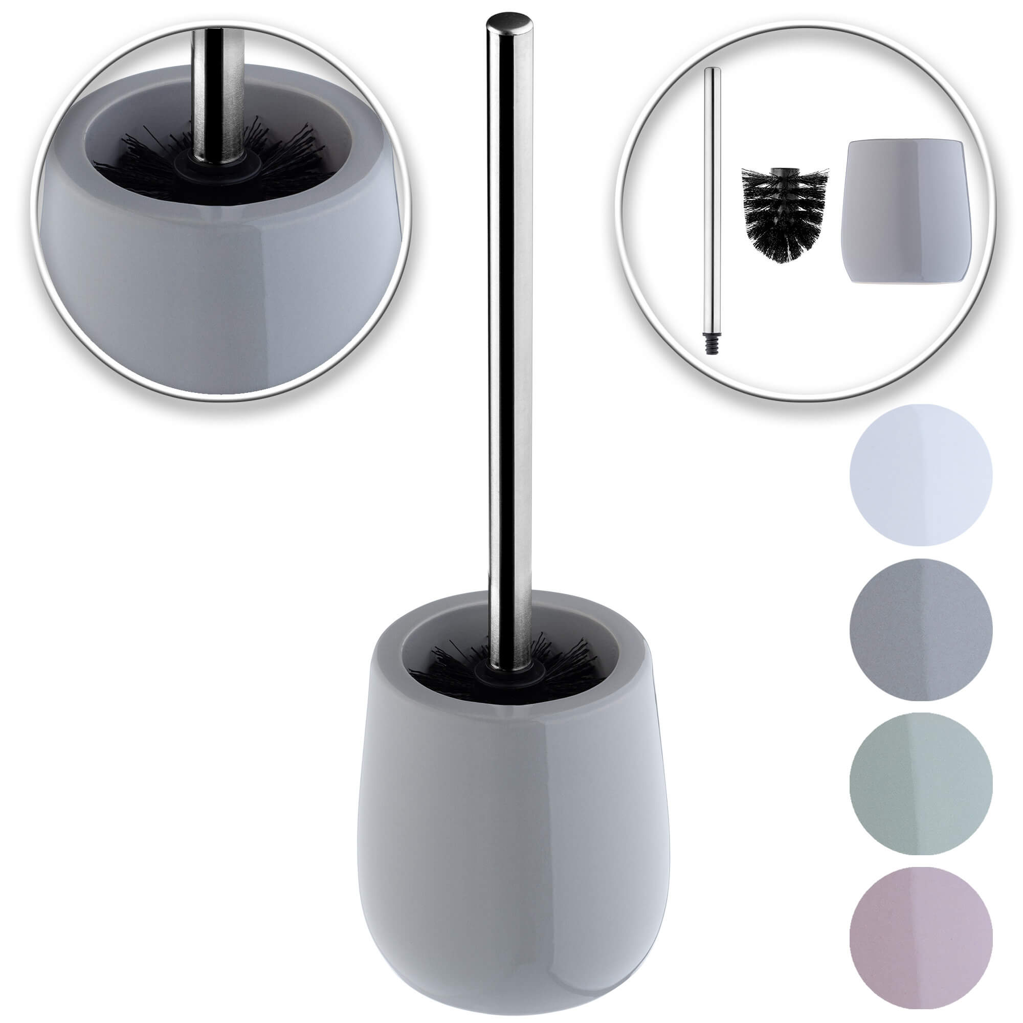 Szczotka do WC Cervia 36 cm, szara