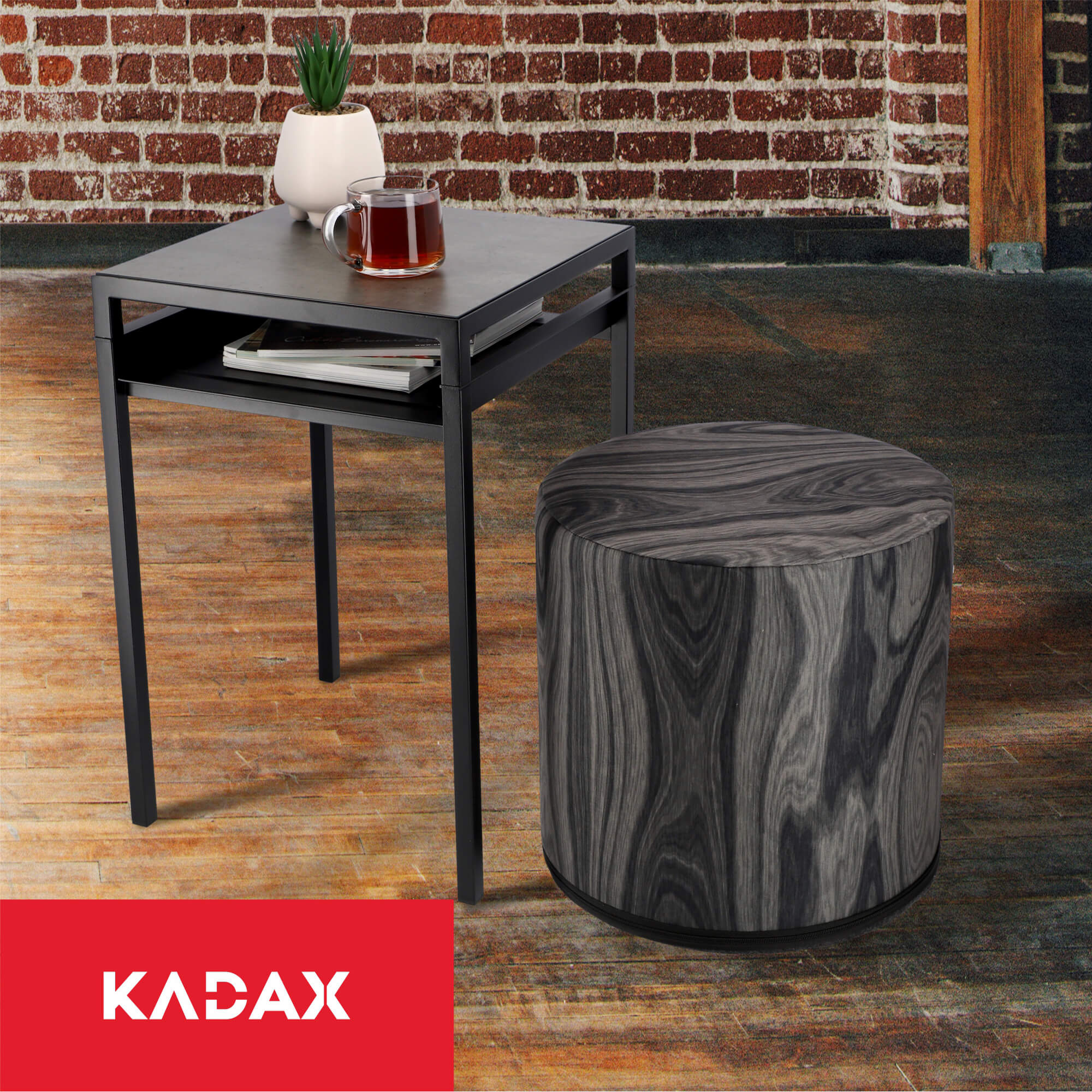 Pufa dekoracyjna „Heban" Fasano 40 x 41 cm