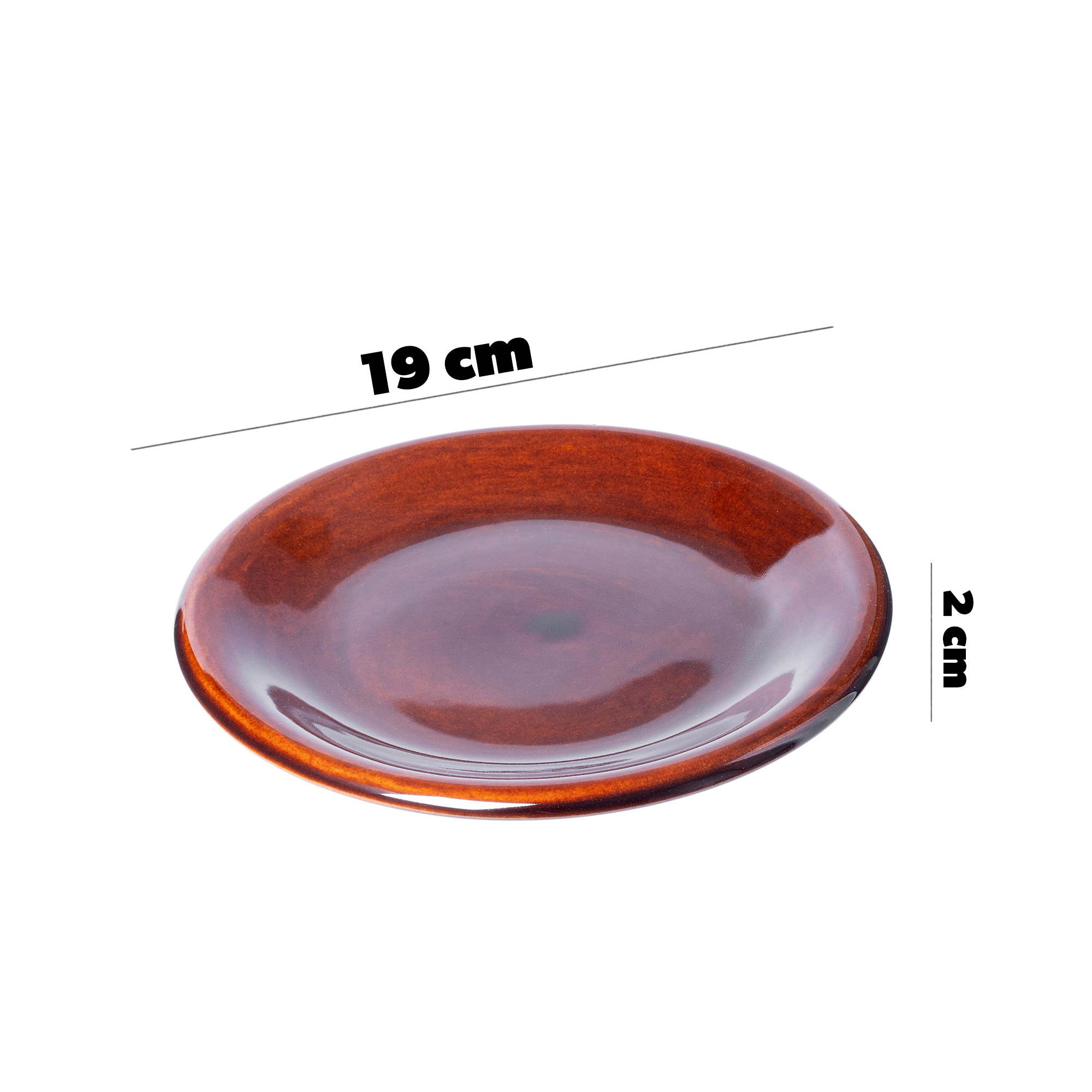 Talerz kamionkowy mały Olympia 19 cm, 4 szt.