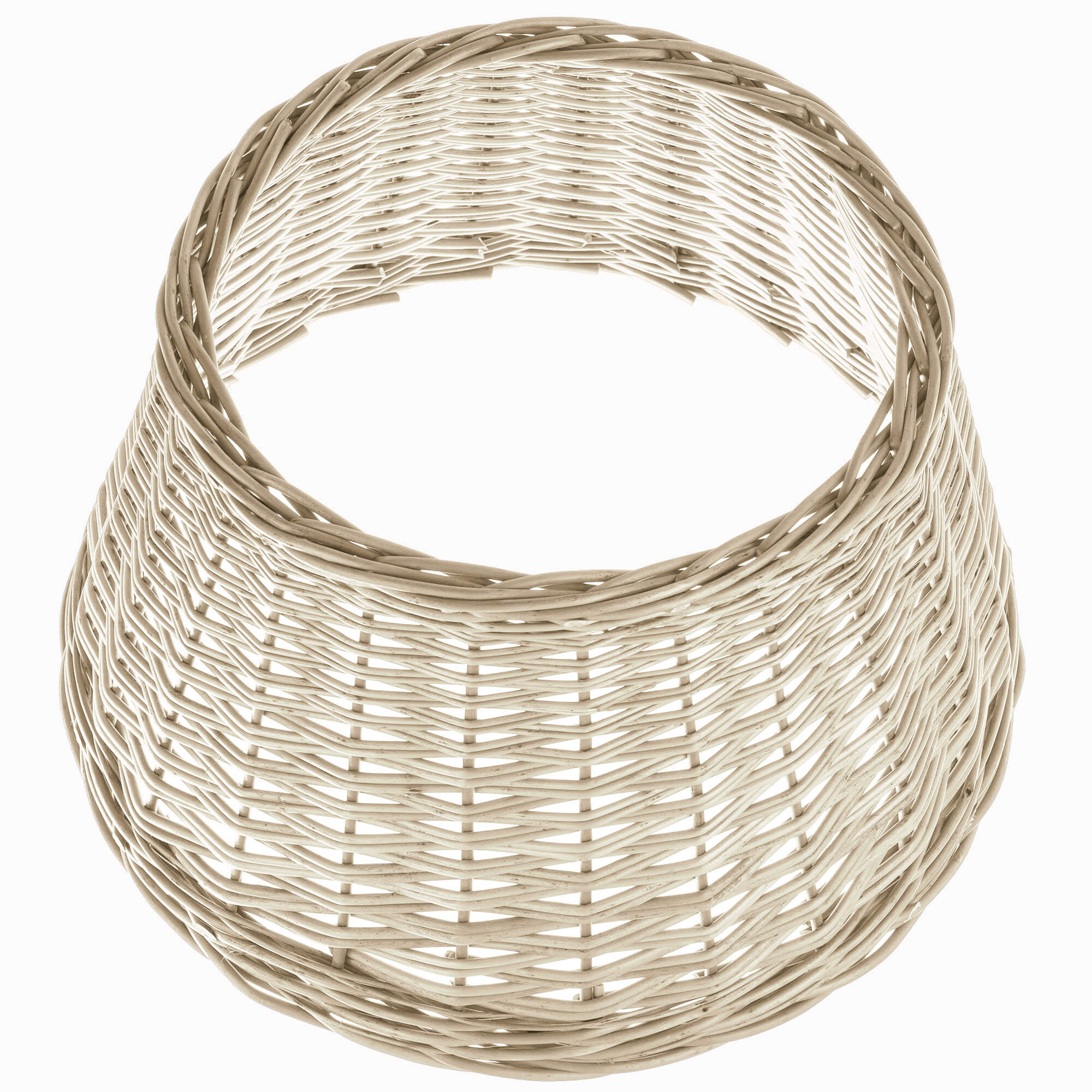 Osłona wiklinowa choinkowa naturalna Aliano 55cm biała