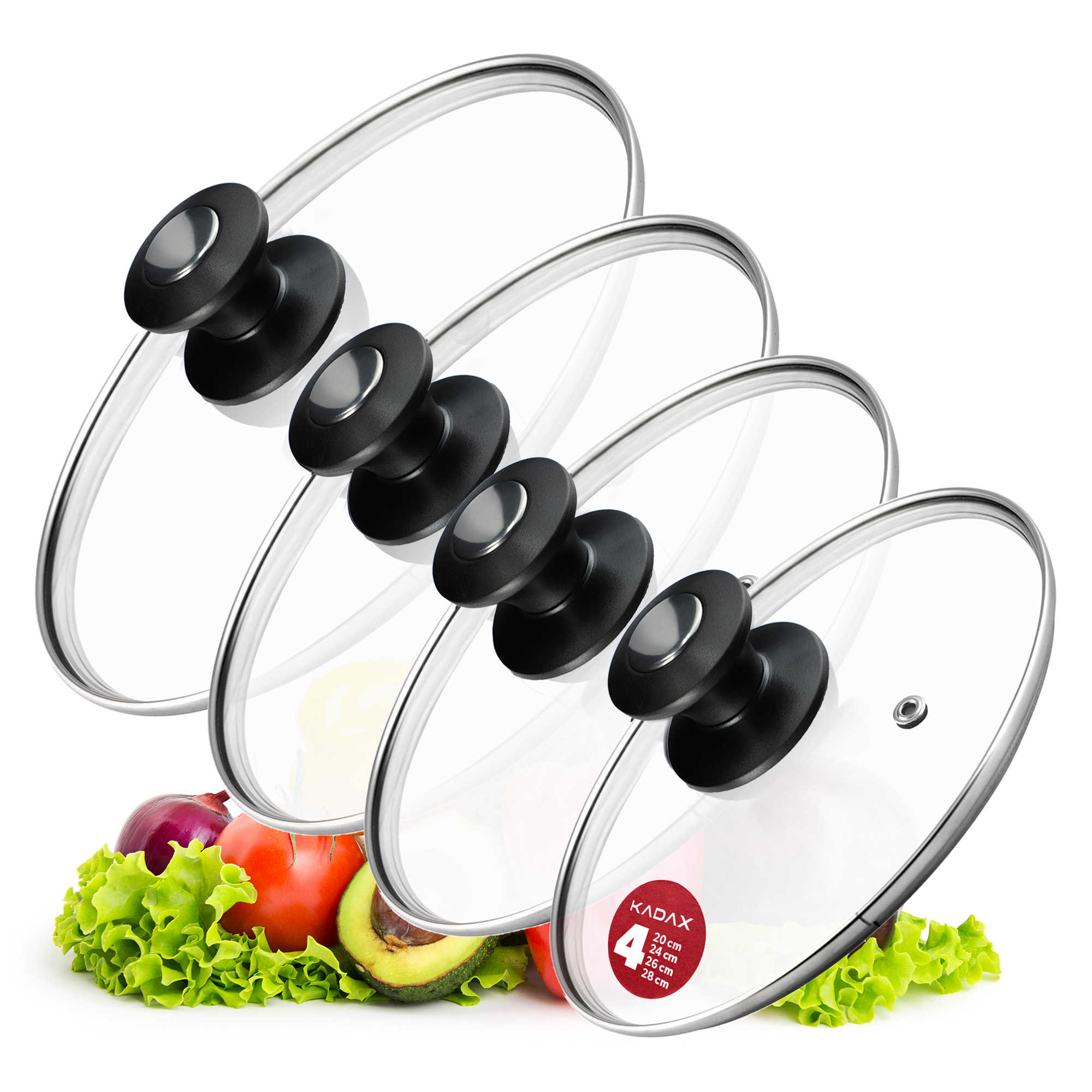 Zestaw pokryw żaroodpornych Barletta 20,24,26,28 cm