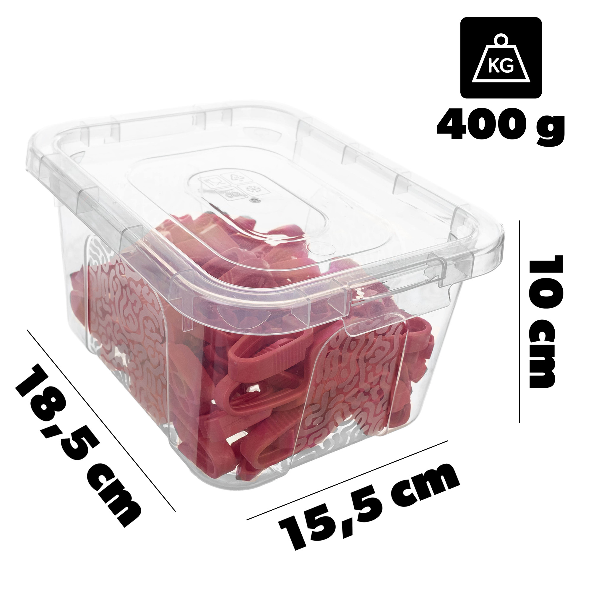 Klamerki na pranie Albet czerwony 50szt+multibox