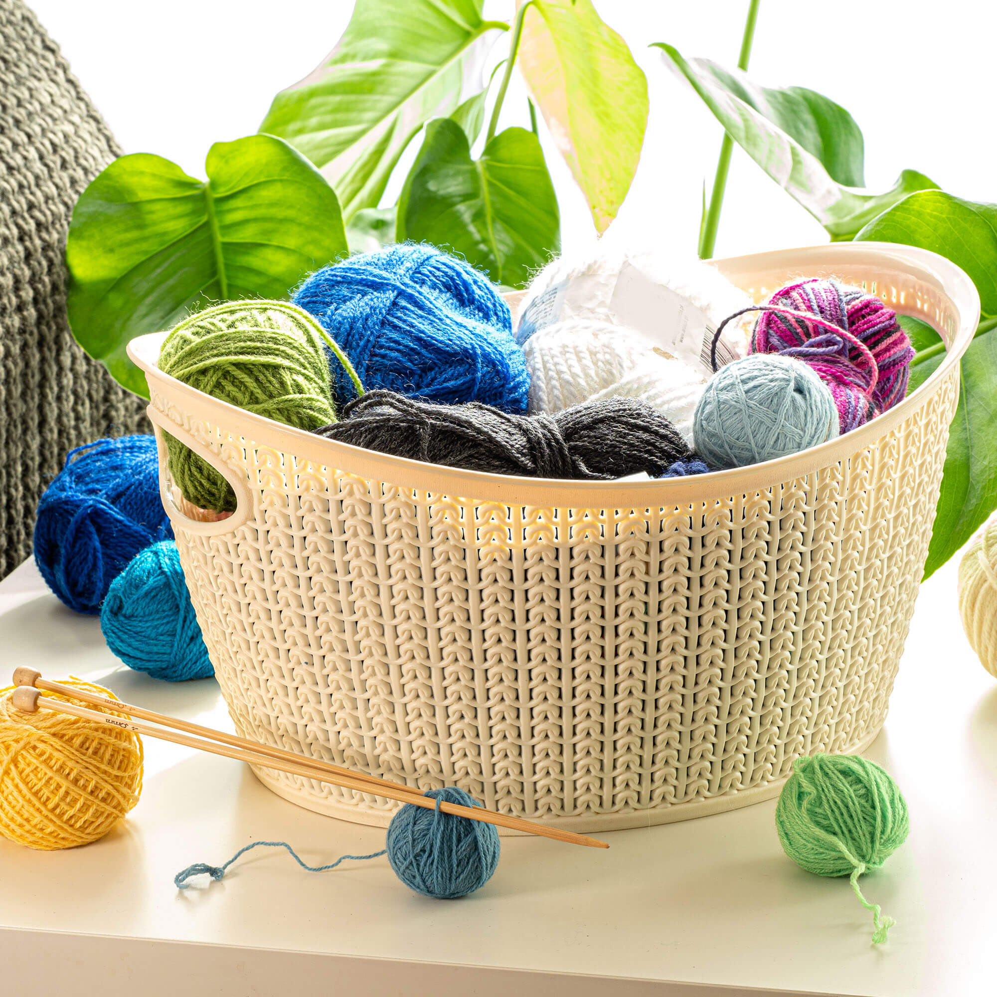 Koszyk owalny Malm 9L, kremowy