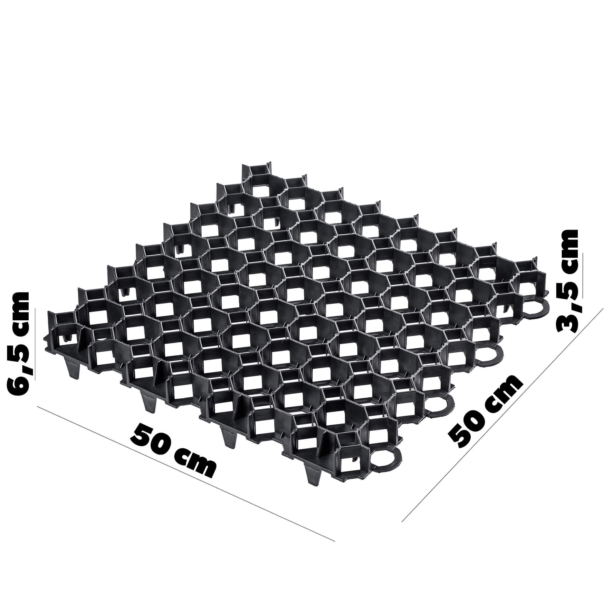Kratka parkingowa Forsa 50 x 50 cm 24 szt., czarna