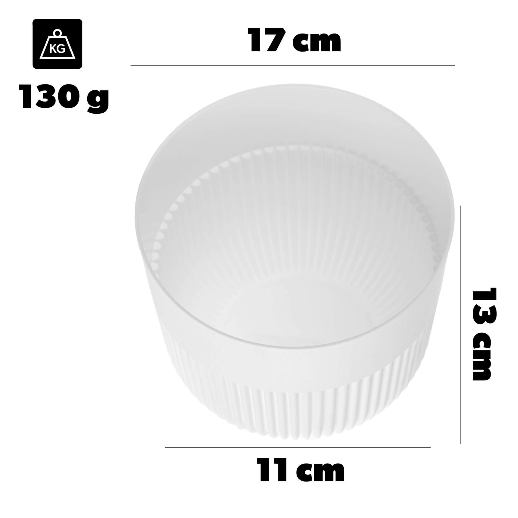 Doniczka osłonka Ornon 17 cm biała