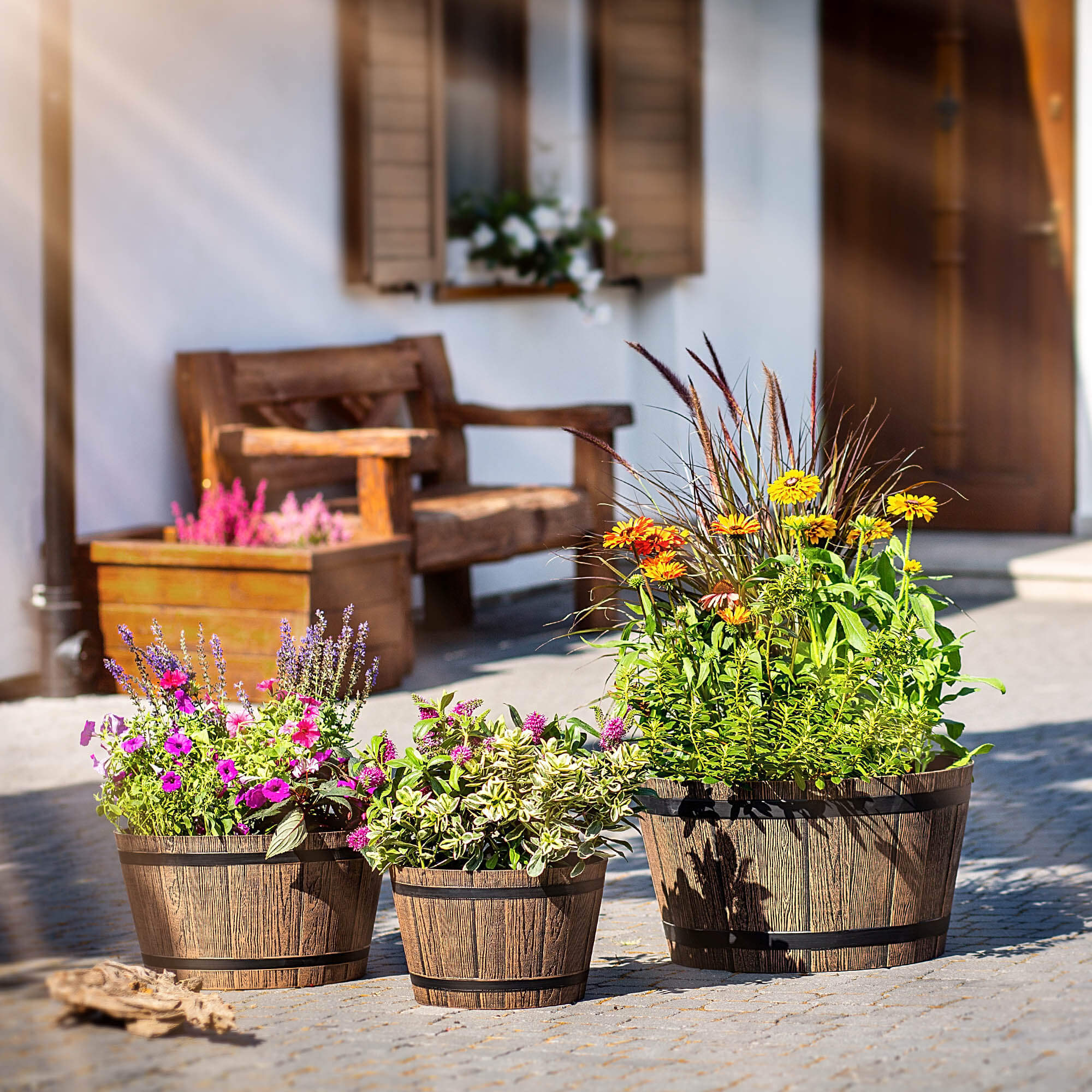 Donica na kwiaty Sori 50 cm mokka