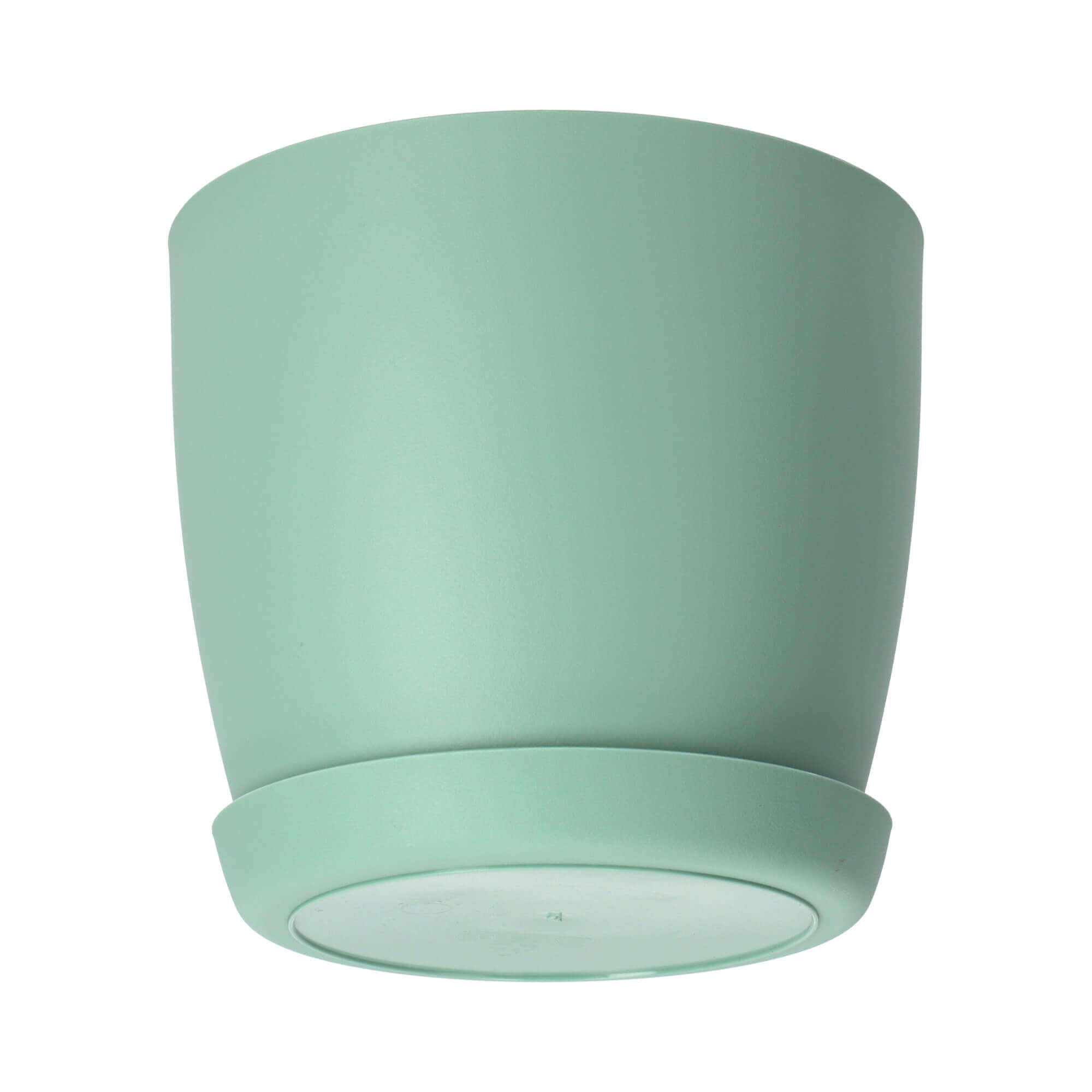 Doniczka Agen z podstawką 14 cm, matowa zielona