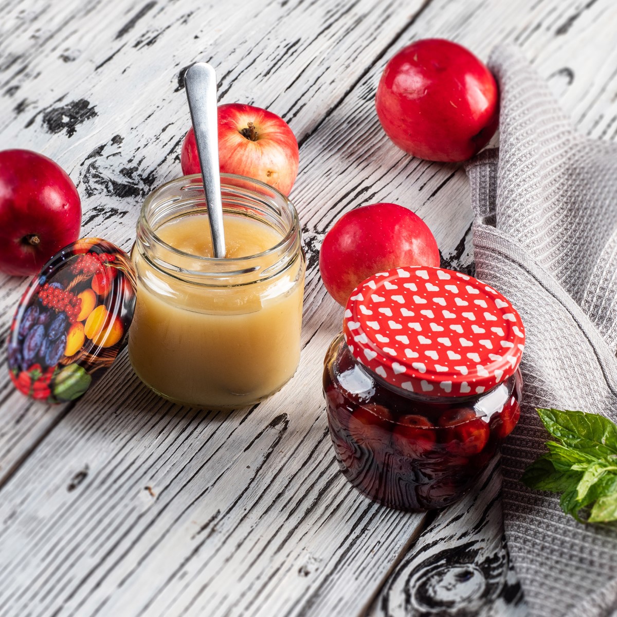 Słoiki Kemi 200ml 50szt 66mm + wieczka zielone