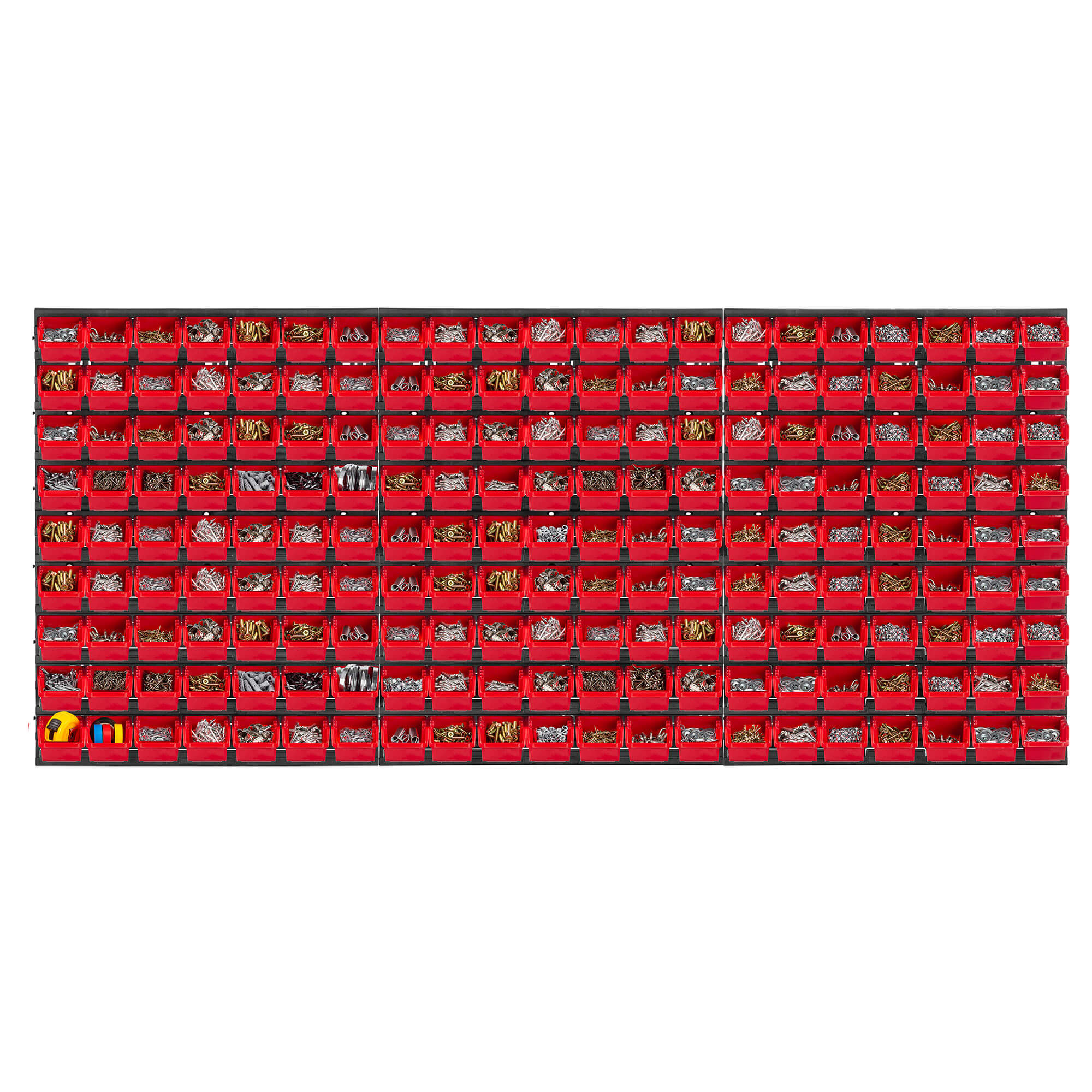 Tablica warsztatowa Lokke 189 elementów 174 x 78 cm, czerwona