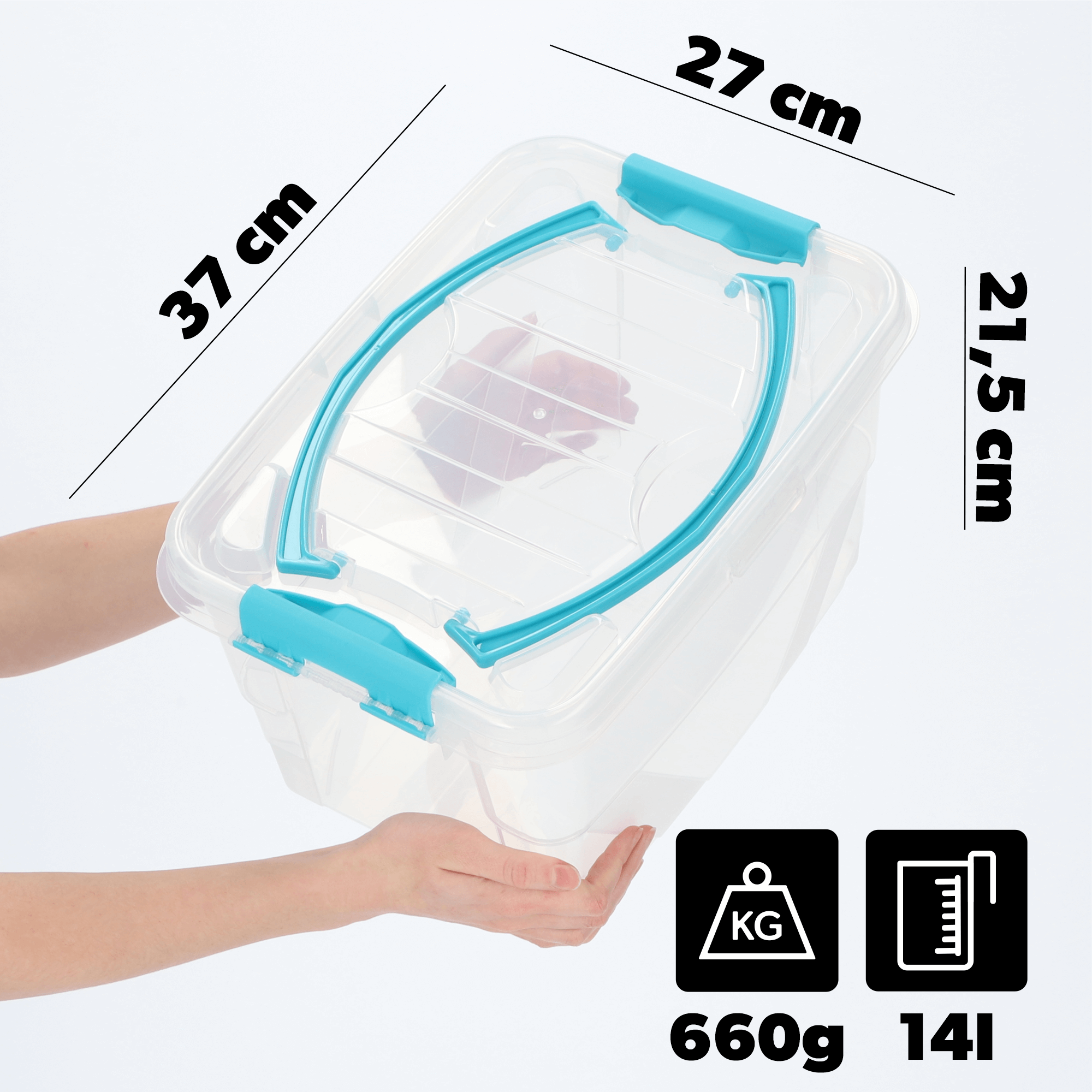 Pojemnik do przechowywania 14L, niebieski